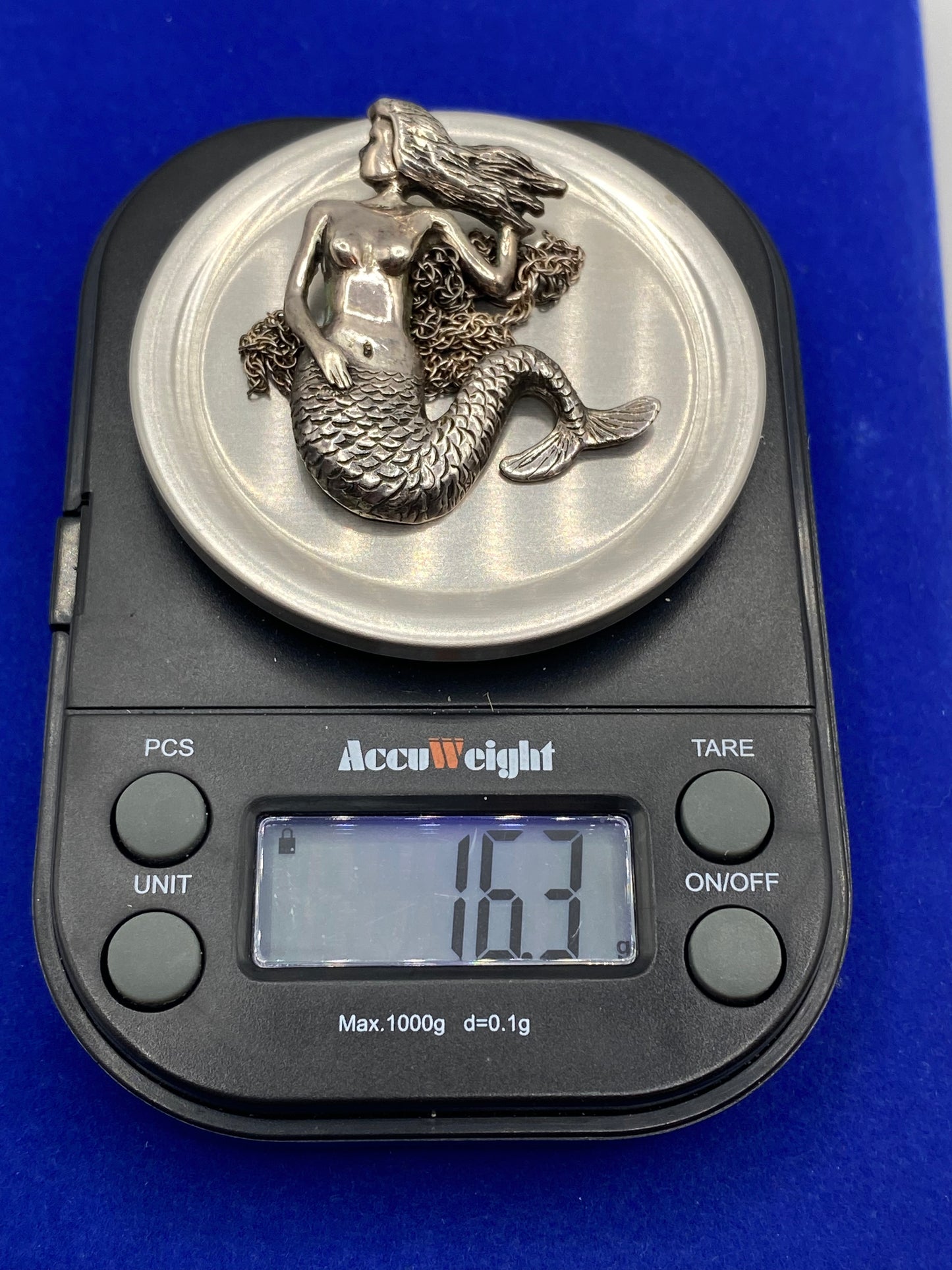 Sterling Silver Artisan Made Mermaid Necklace