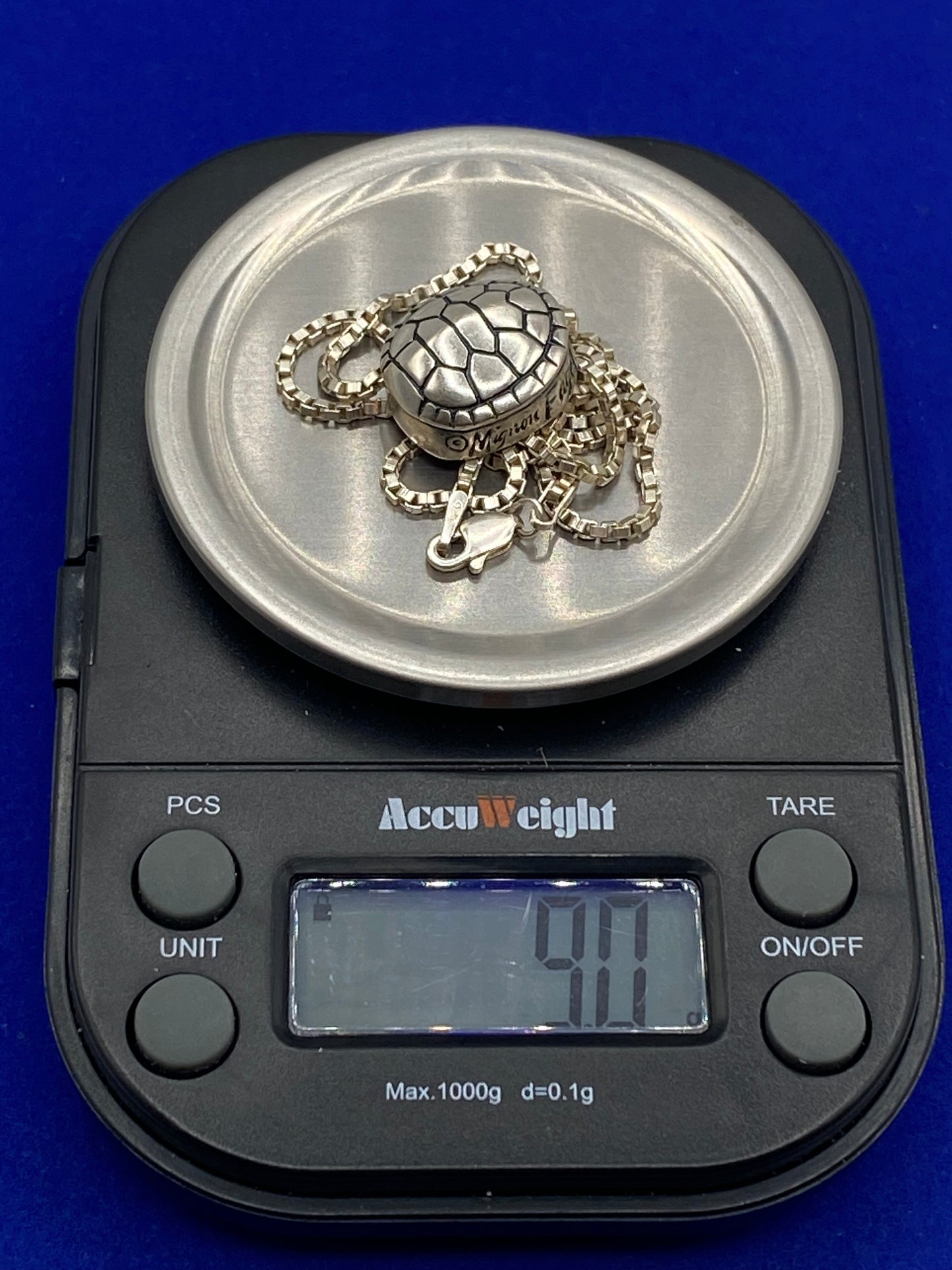 Sterling Silver Mignon Faget Turtle Shell Necklace