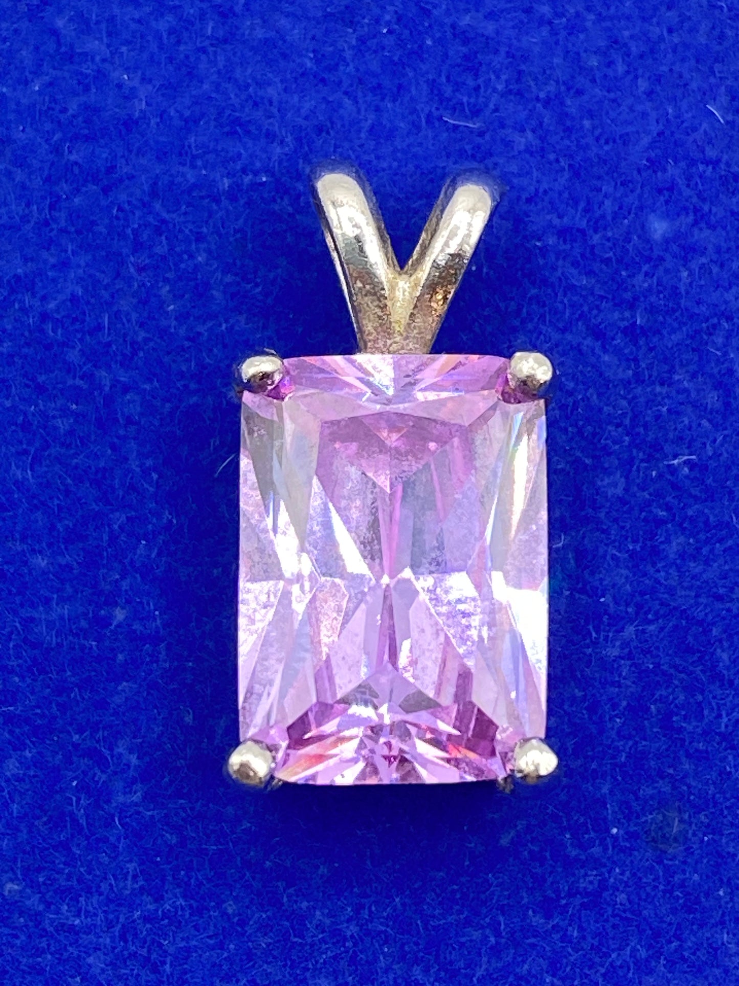 Sterling Silver & Purple Glass Pendant