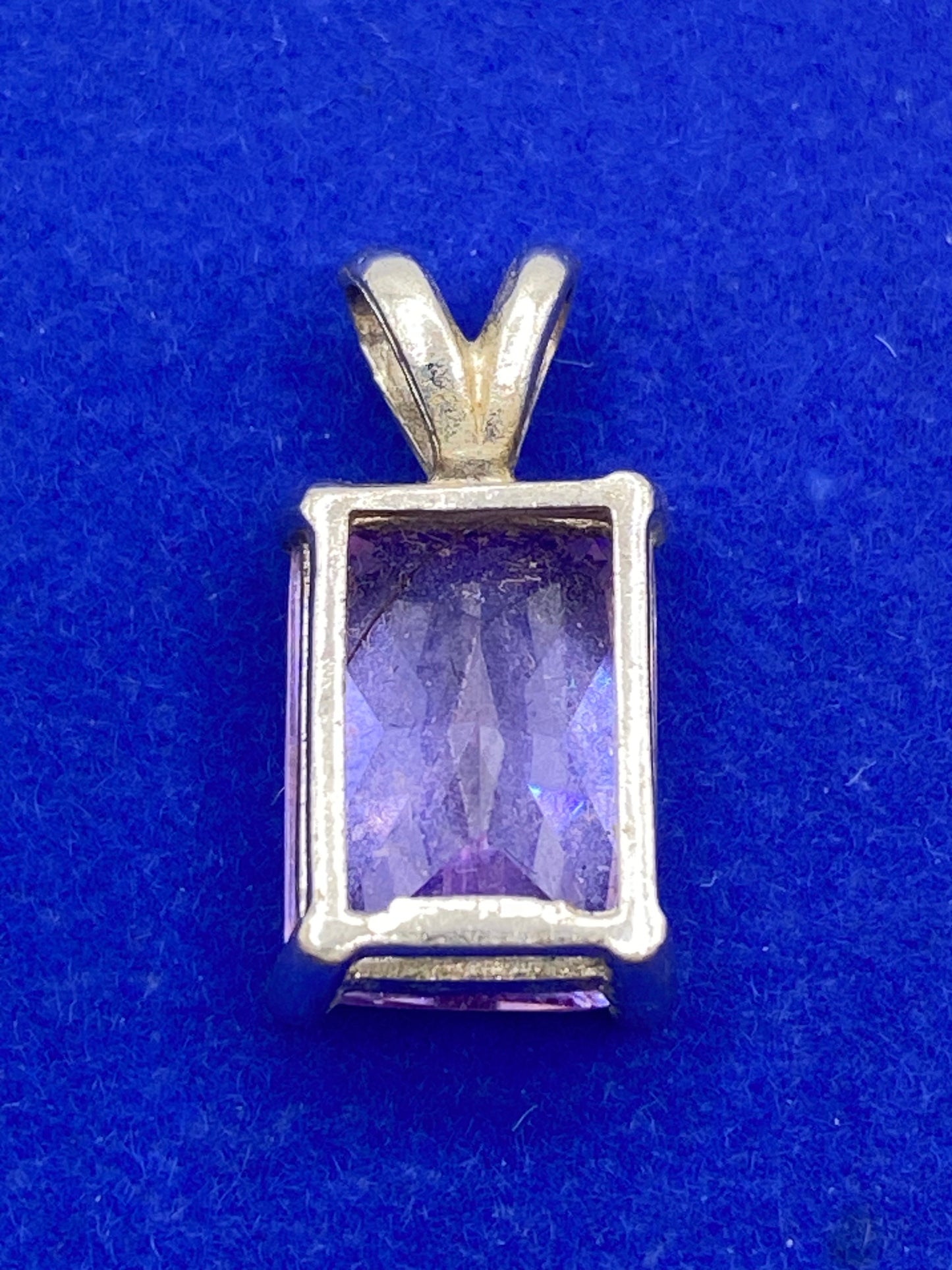 Sterling Silver & Purple Glass Pendant