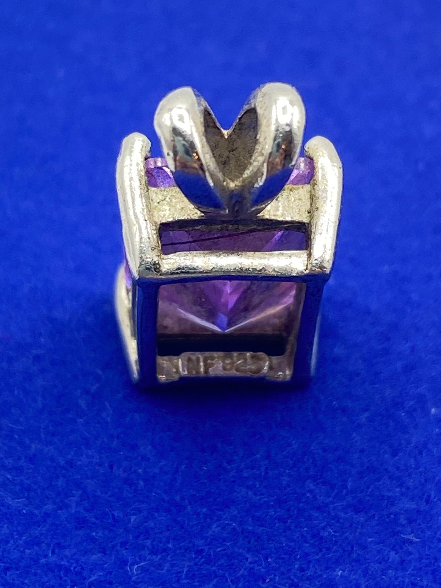 Sterling Silver & Purple Glass Pendant