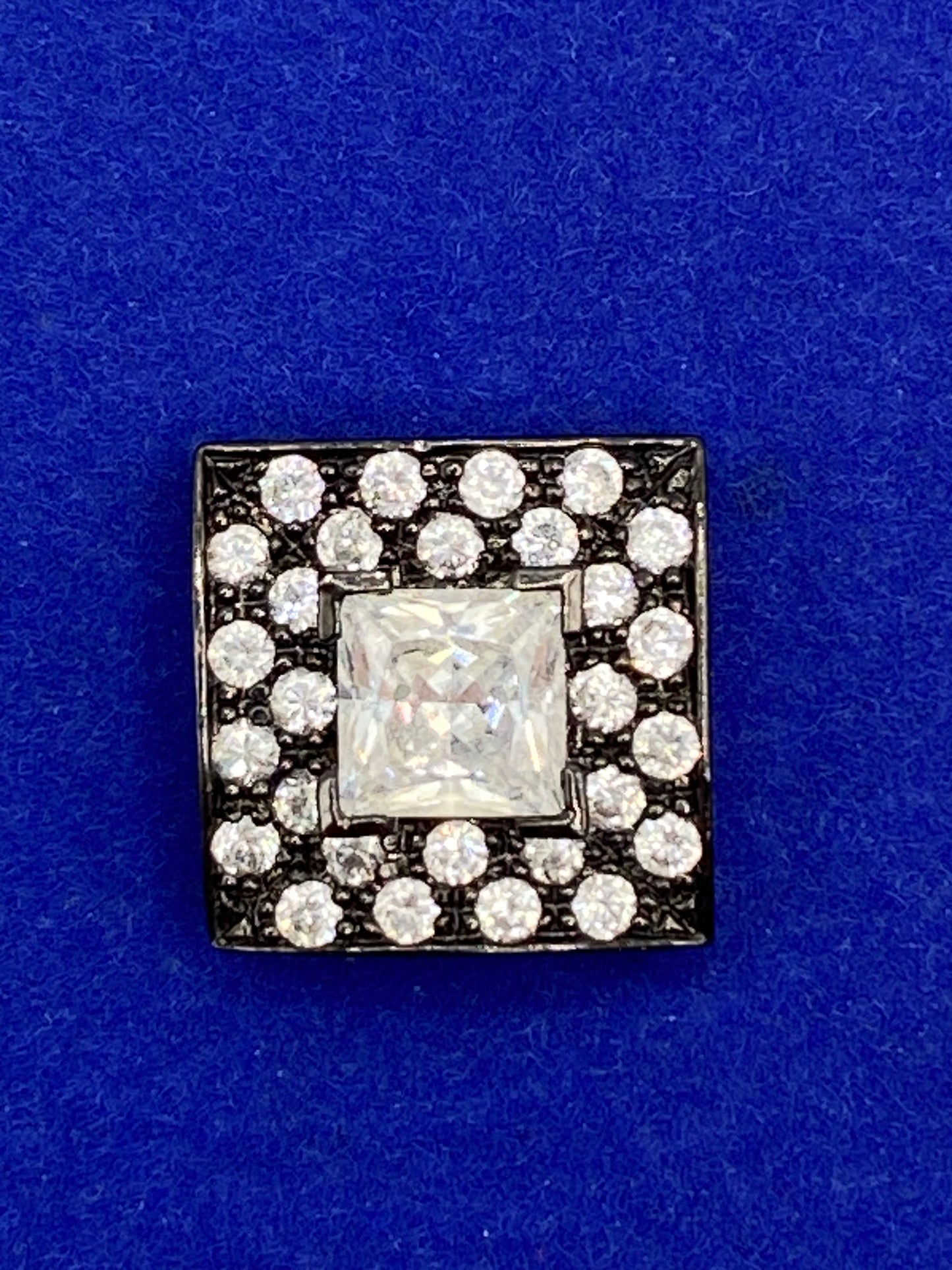 Small Sterling Silver CZ Slide Pendant