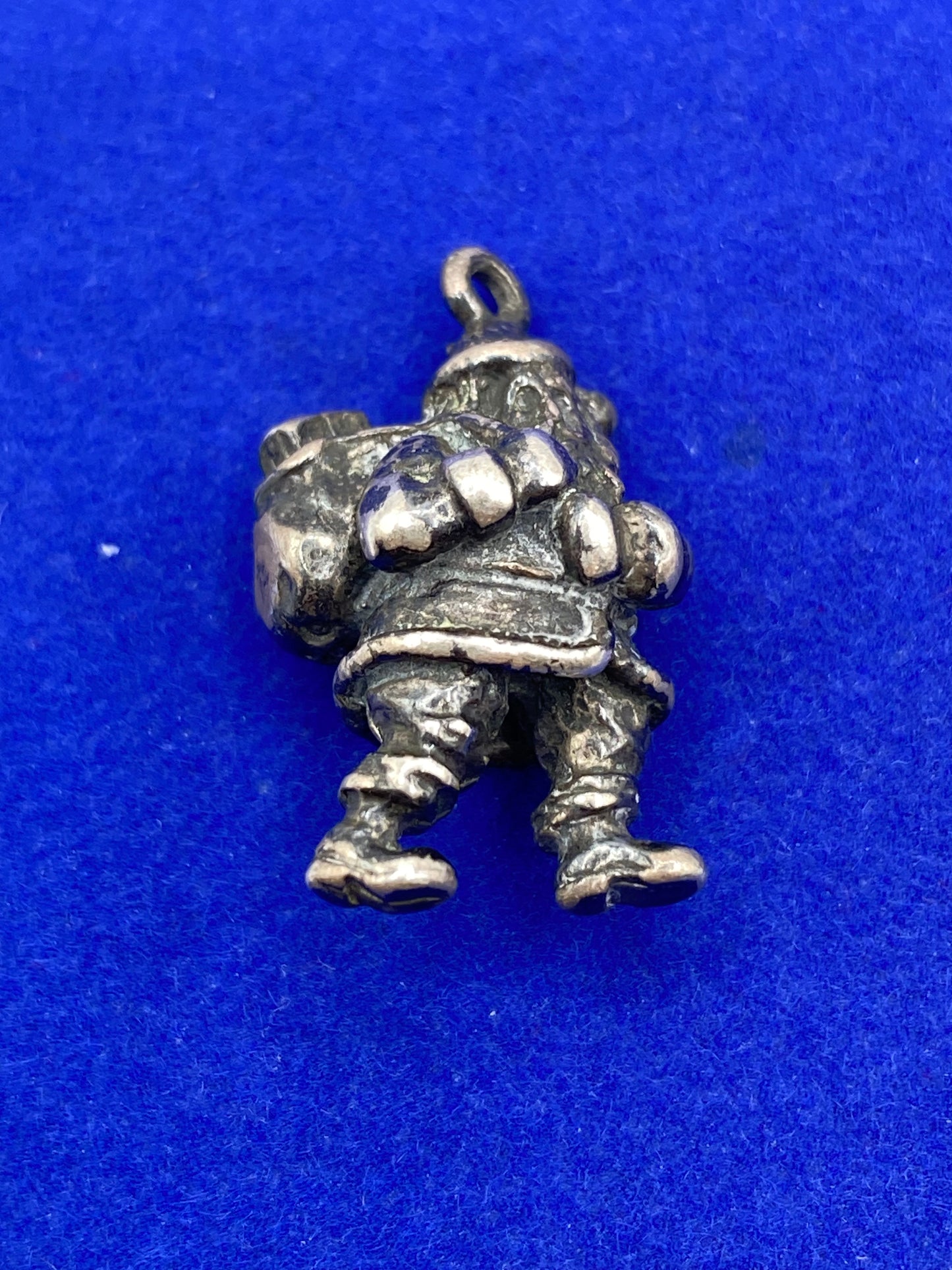 Heavy Sterling Silver Santa Charm