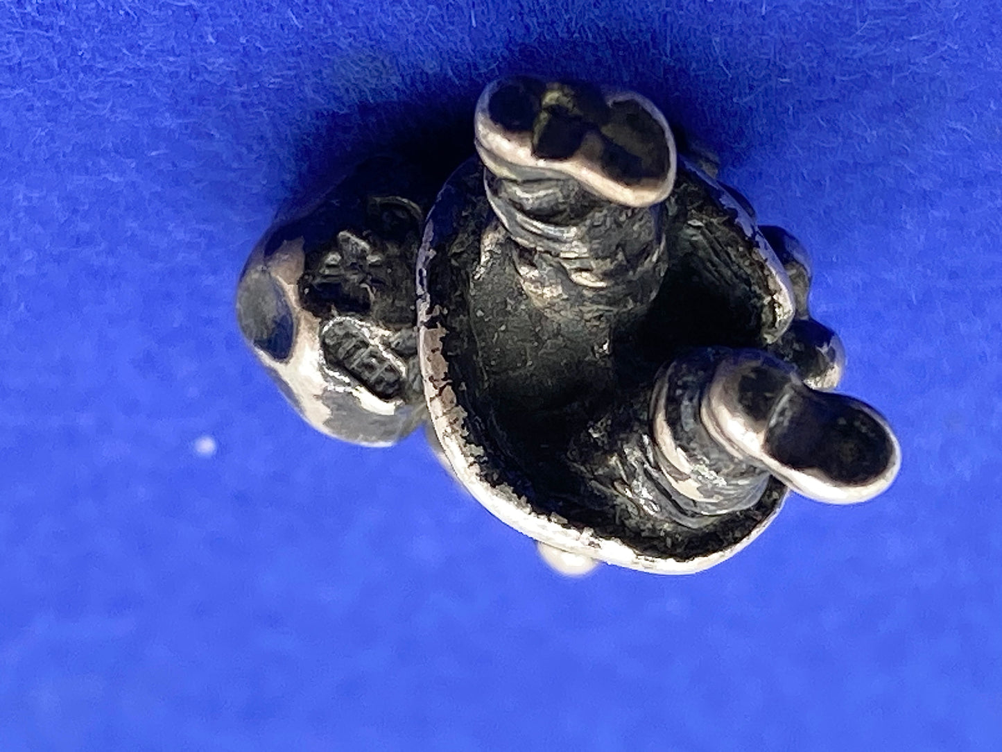 Heavy Sterling Silver Santa Charm