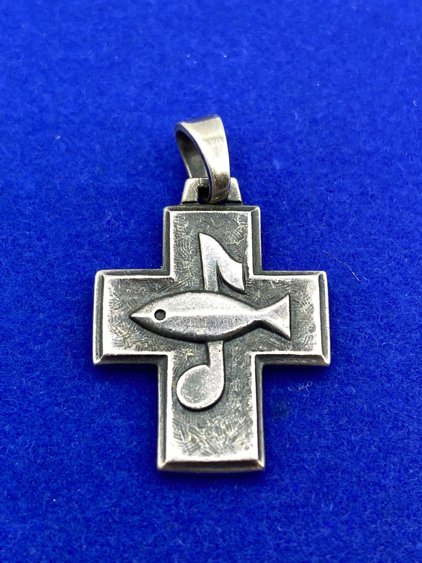 James Avery Sterling Silver Fish & Music Pendant