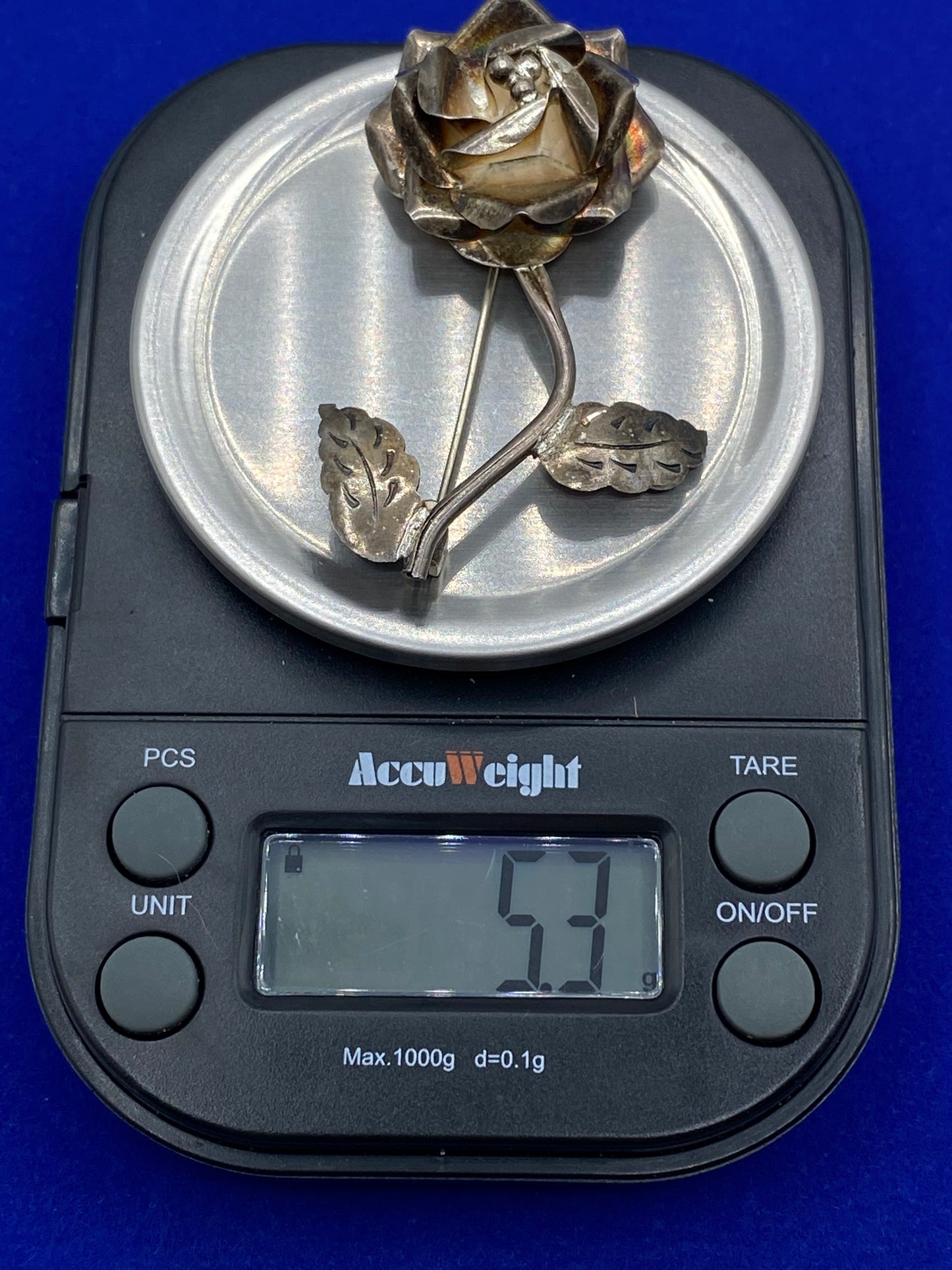 Mexico Sterling Silver Flower Brooch
