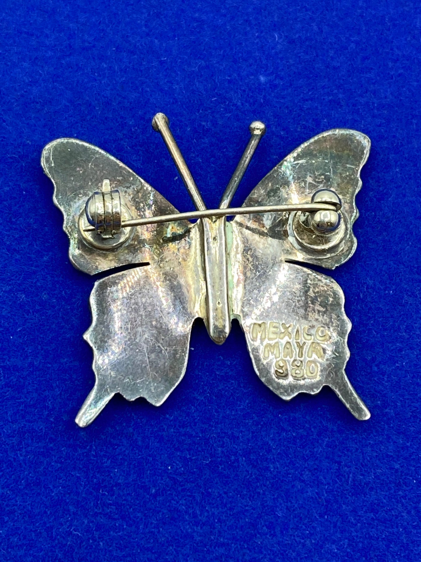 Vintage 980 Mexico Silver Butterfly Brooch