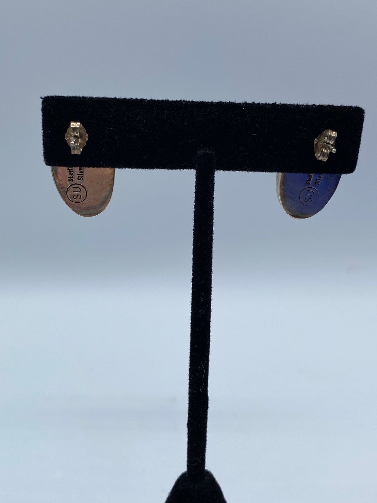 Sterling Silver Etched Earrings