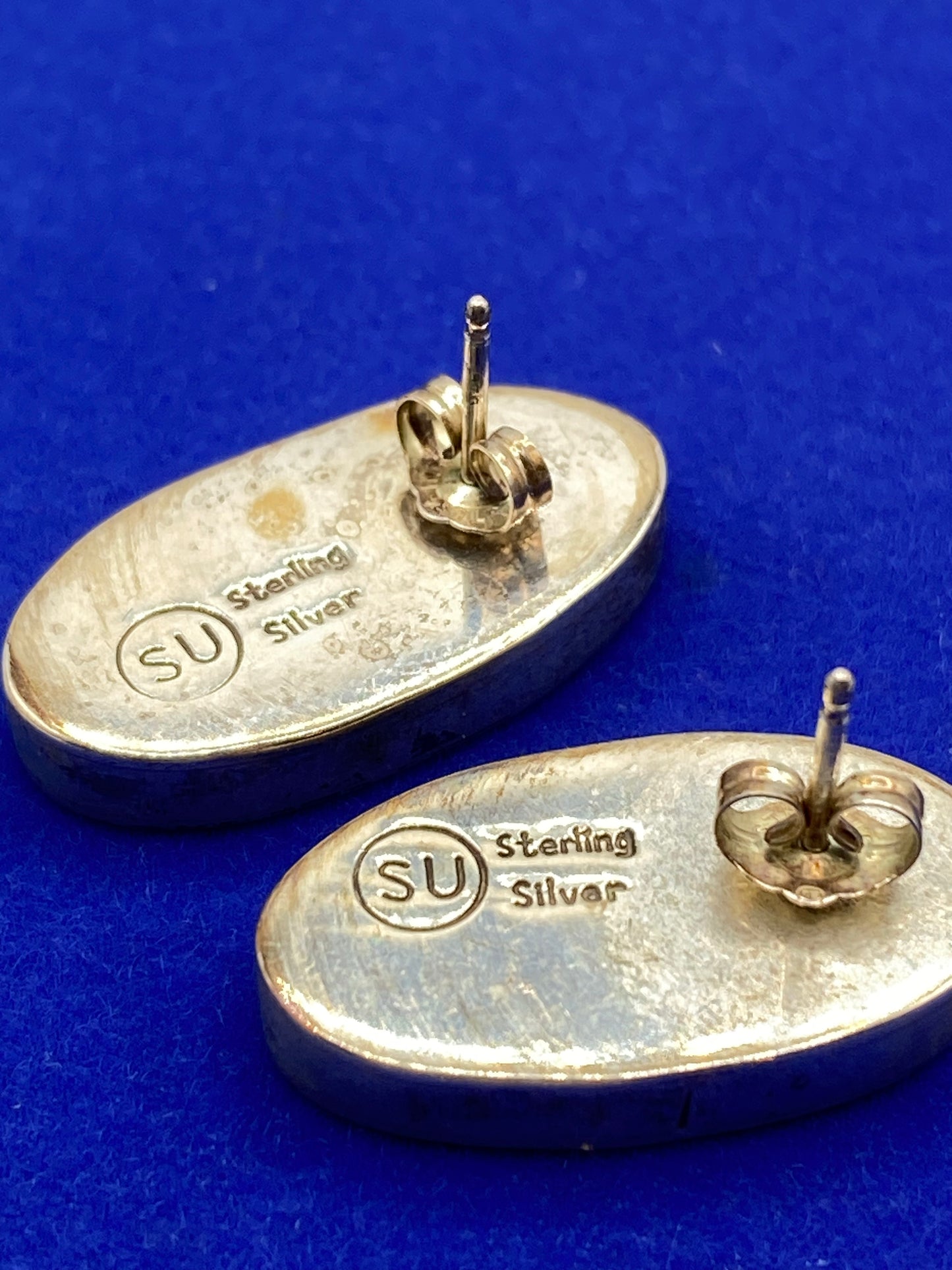 Sterling Silver Etched Earrings
