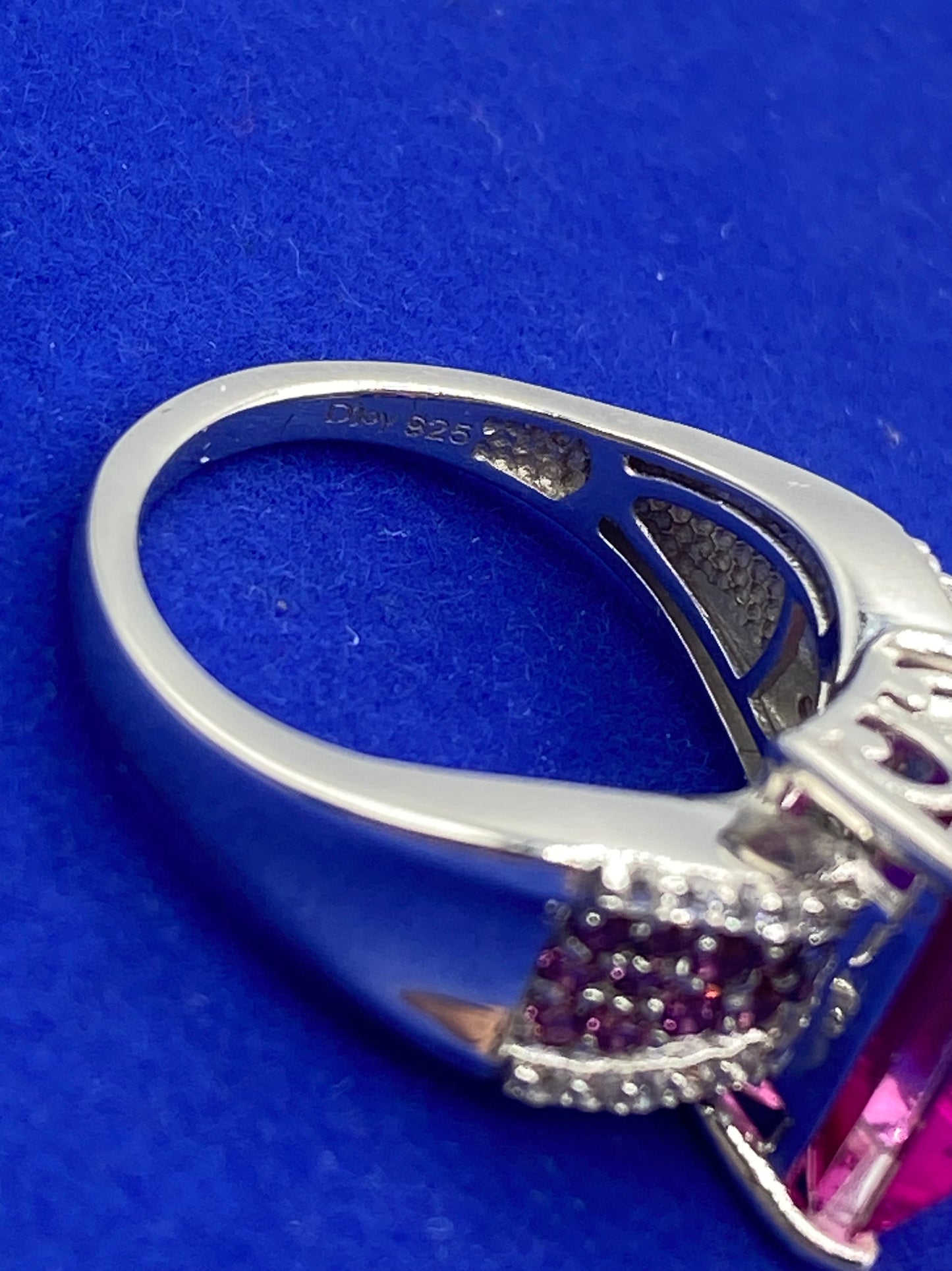 Sterling Silver Pink Amethyst & Topaz Ring