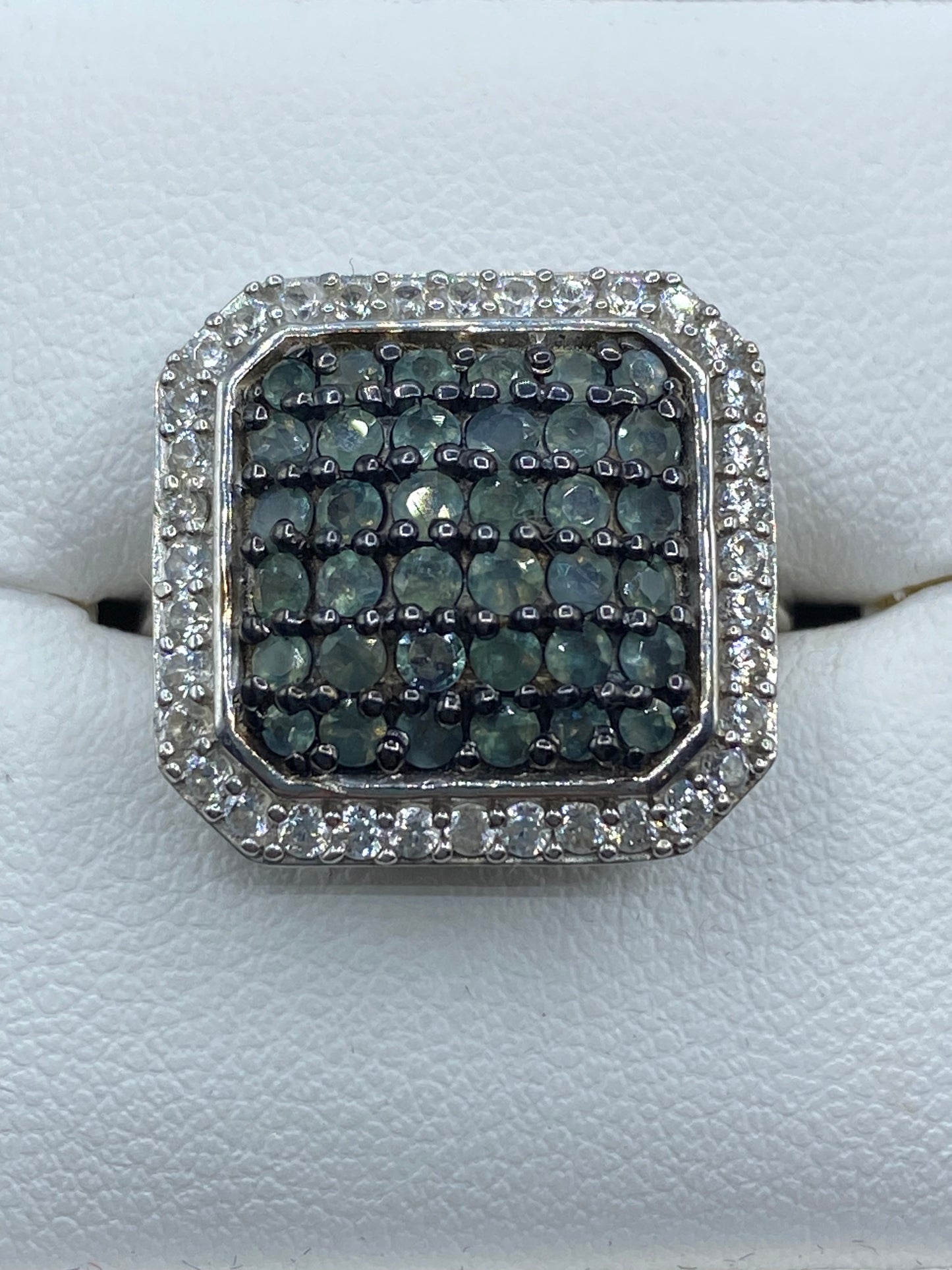 Sterling Silver Narsipatnam Alexandrite & Zircon Ring