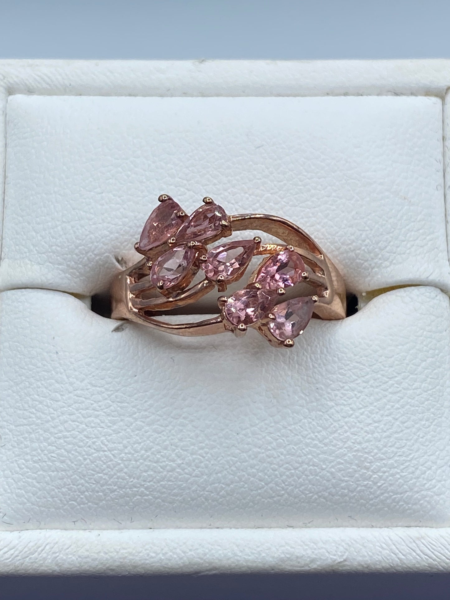 Sterling Silver Pink Amethyst Vermeil Ring