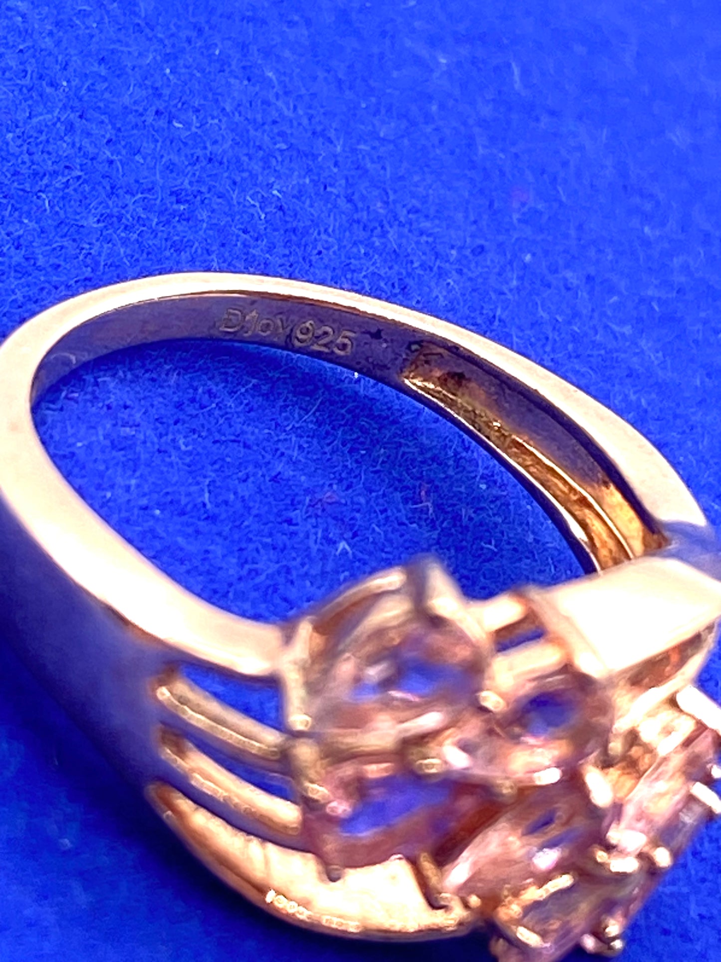 Sterling Silver Pink Amethyst Vermeil Ring