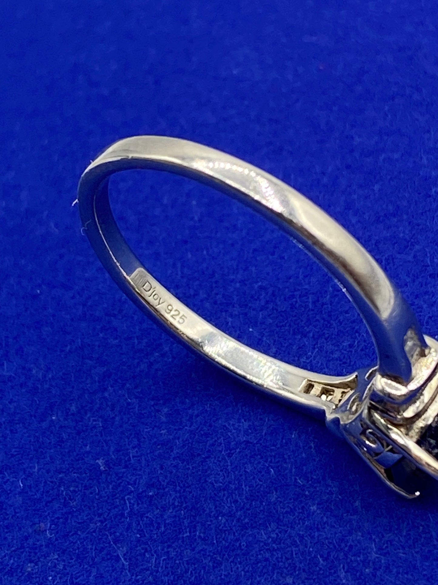 Sterling Silver Sapphire & Diamond Ring