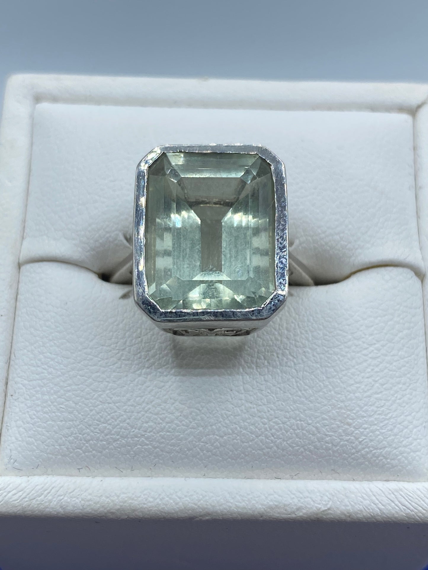 Sterling Silver Green Spinel Ring