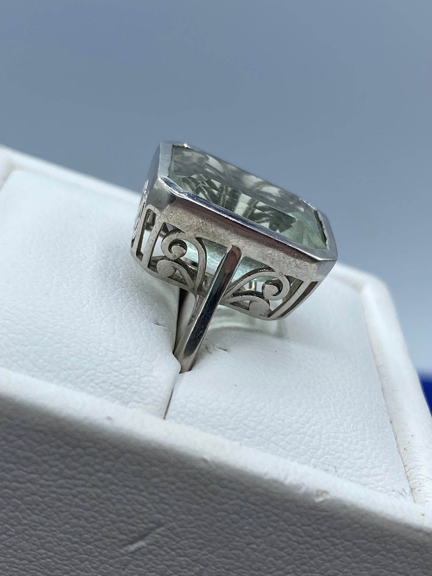 Sterling Silver Green Spinel Ring