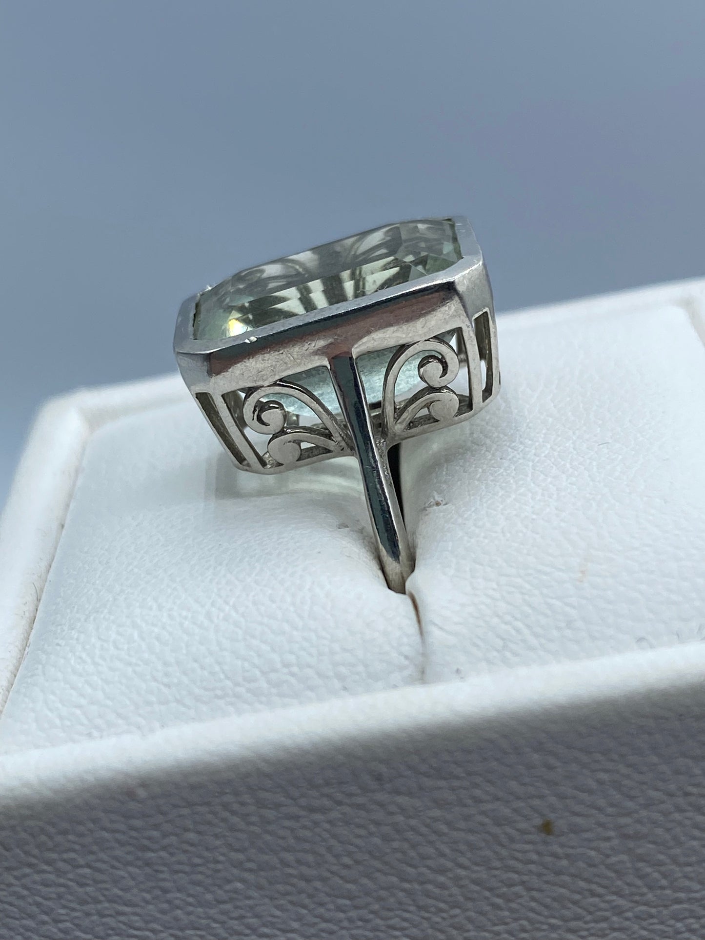 Sterling Silver Green Spinel Ring