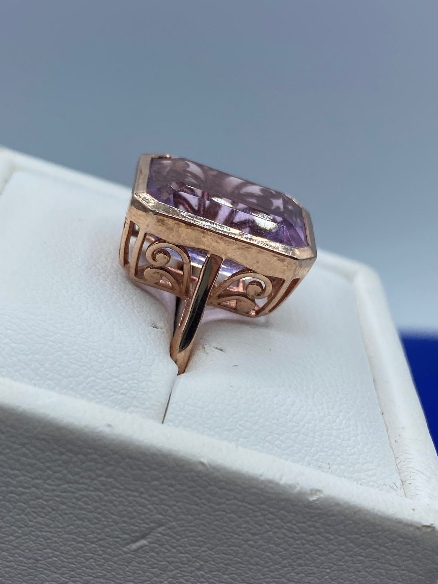 Sterling Silver Vermeil & Amethyst Ring