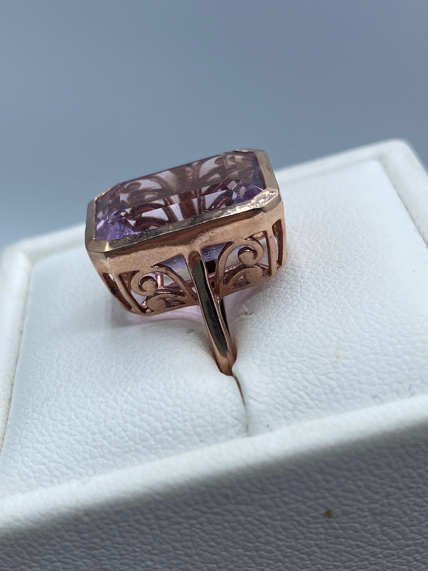 Sterling Silver Vermeil & Amethyst Ring