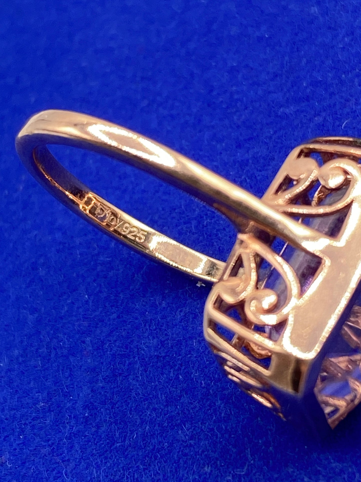 Sterling Silver Vermeil & Amethyst Ring