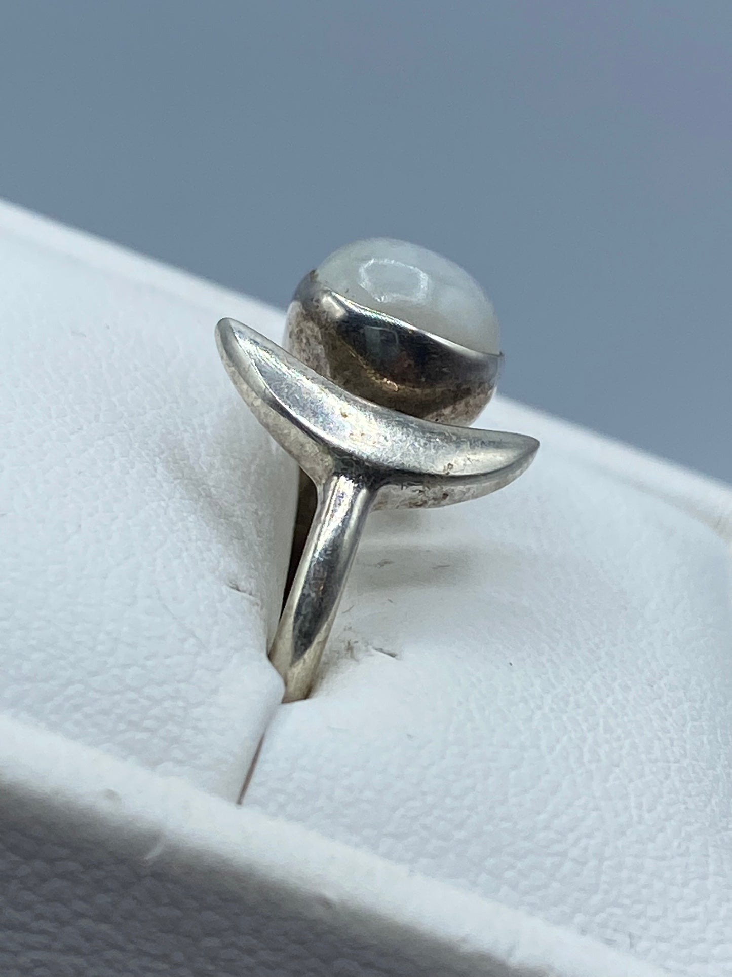 Sterling Silver Rainbow Moonstone Ring