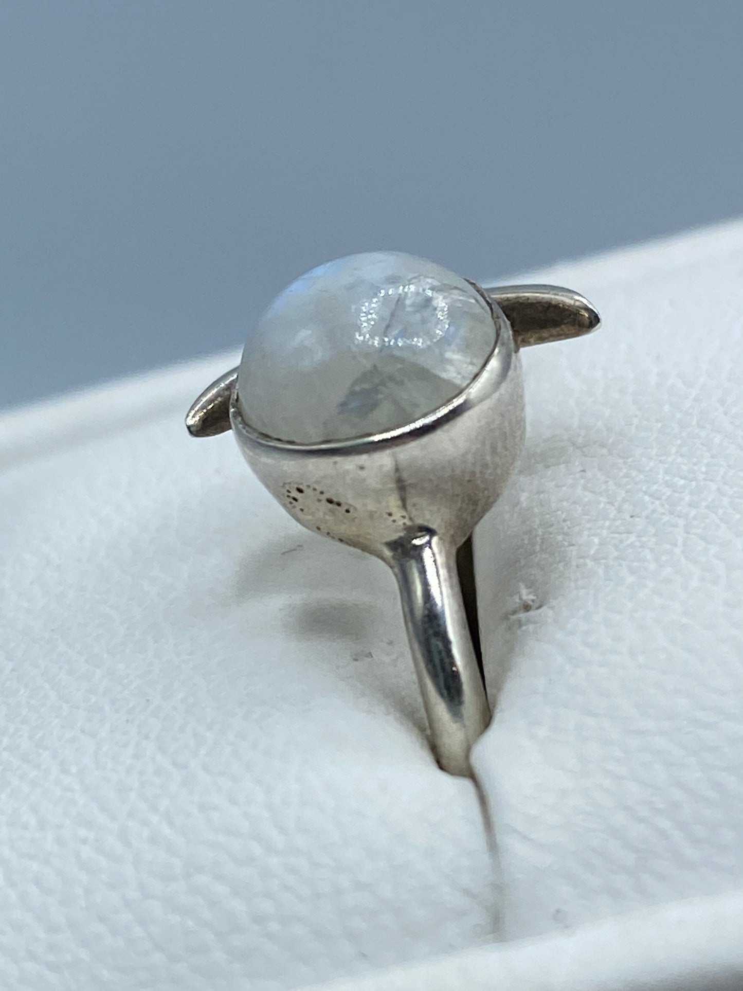 Sterling Silver Rainbow Moonstone Ring
