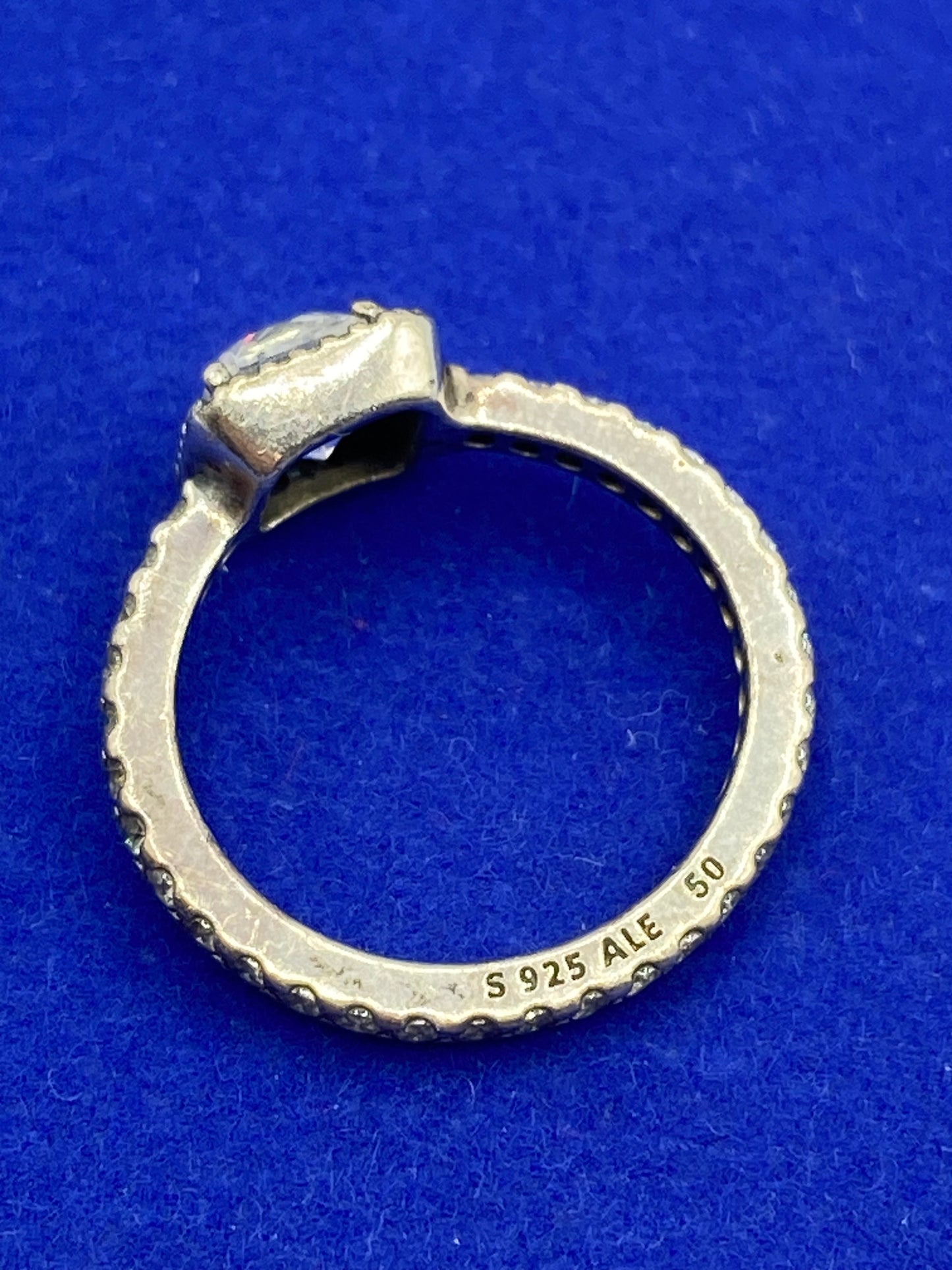 Sterling Silver Pandora CZ Halo Ring