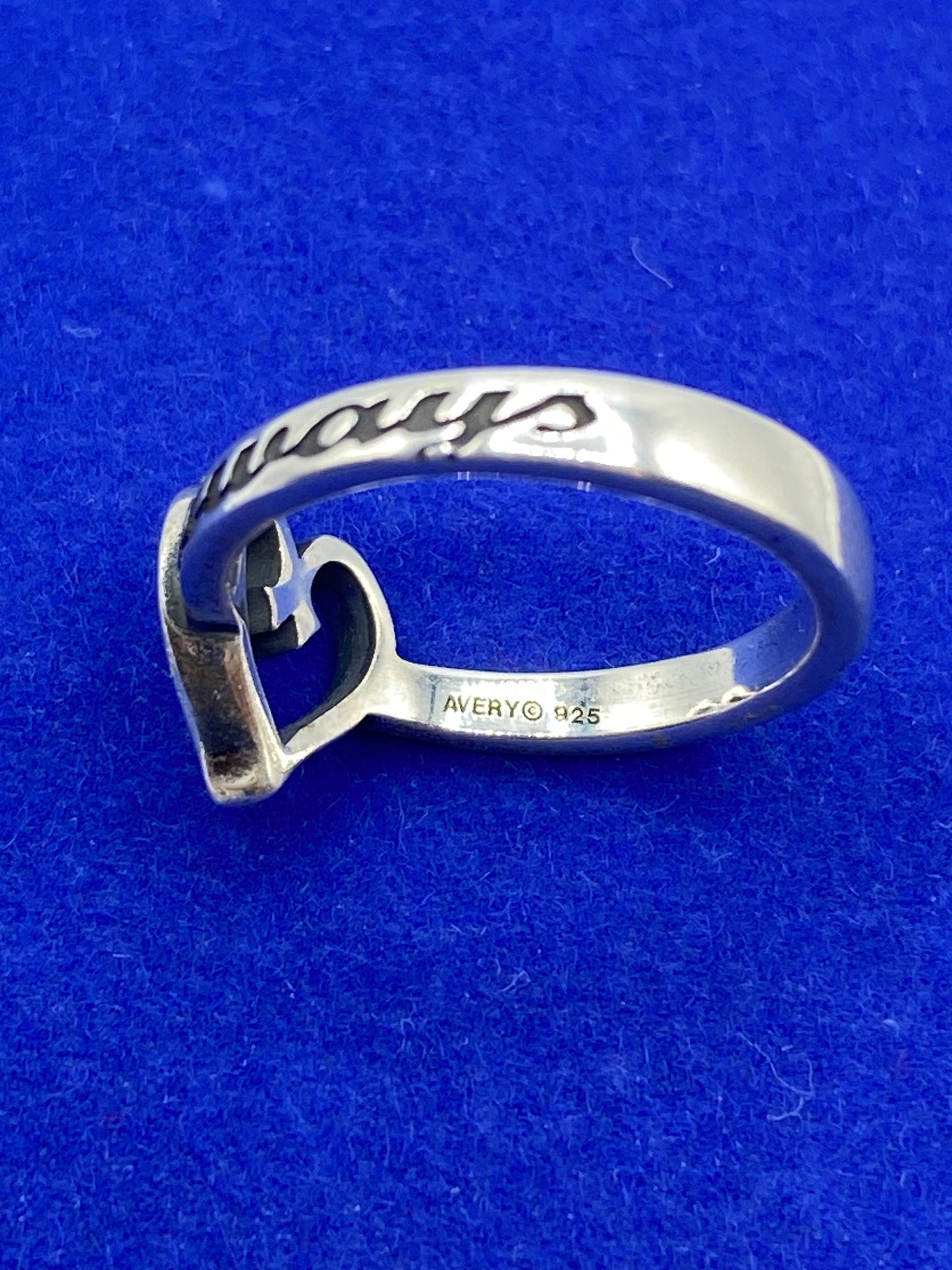 Sterling Silver James Avery "Forever and Always" Heart Ring