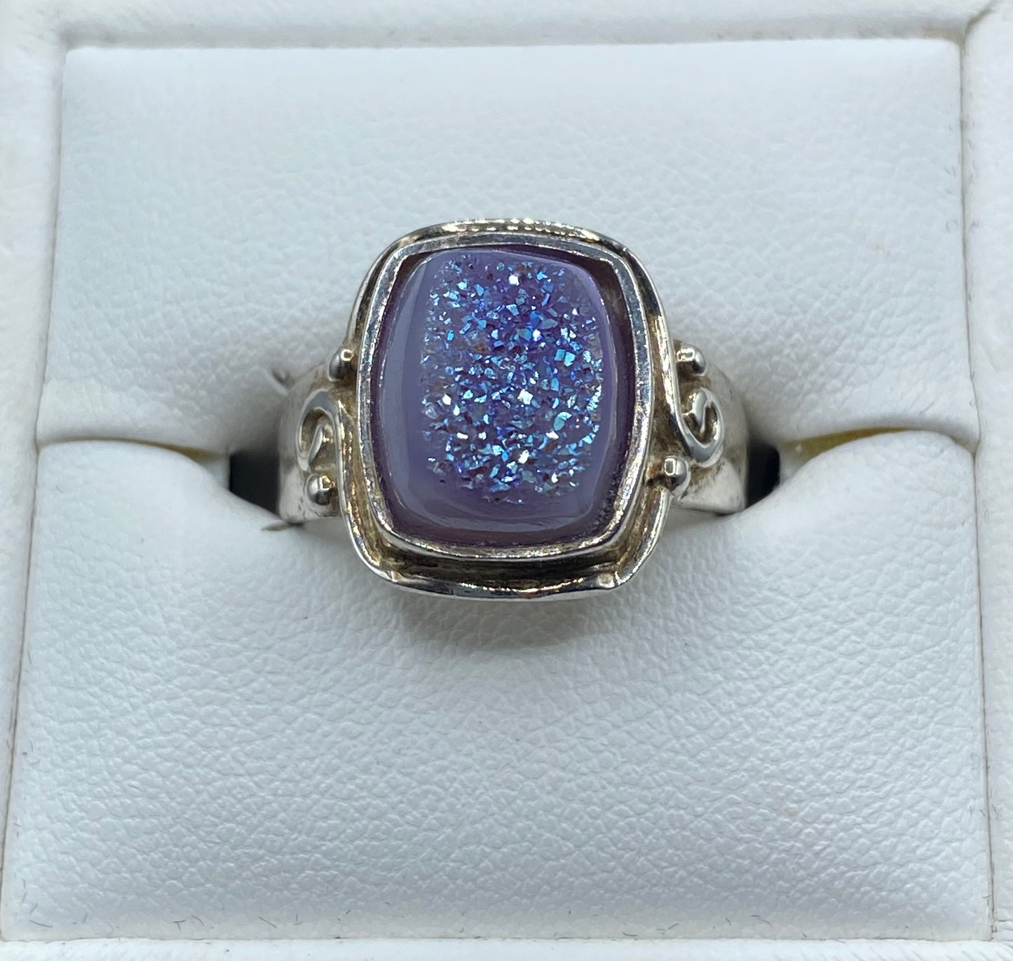 Sterling Silver Sajen Druzy Ring