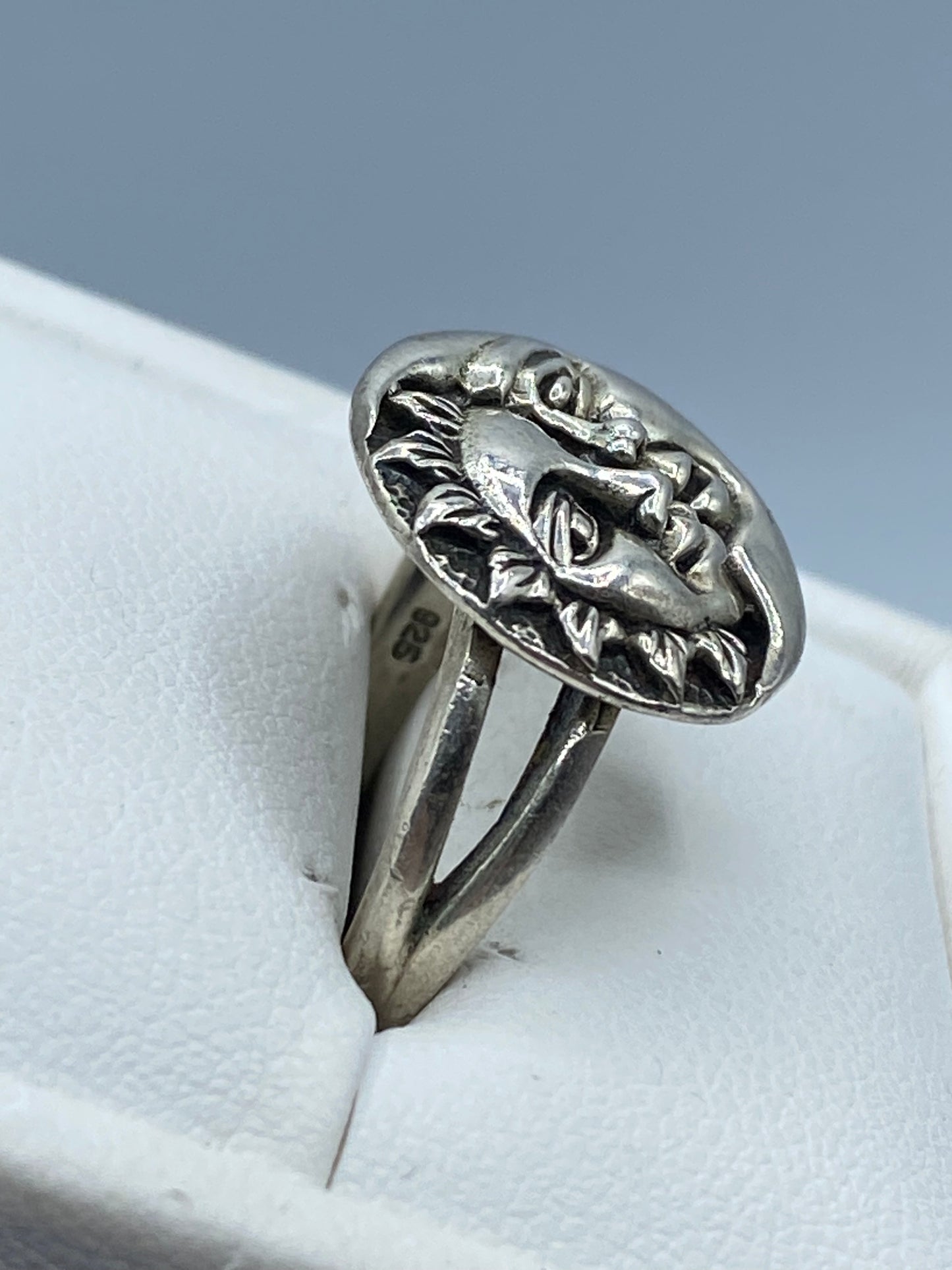 Sterling Silver Sun & Moon Ring