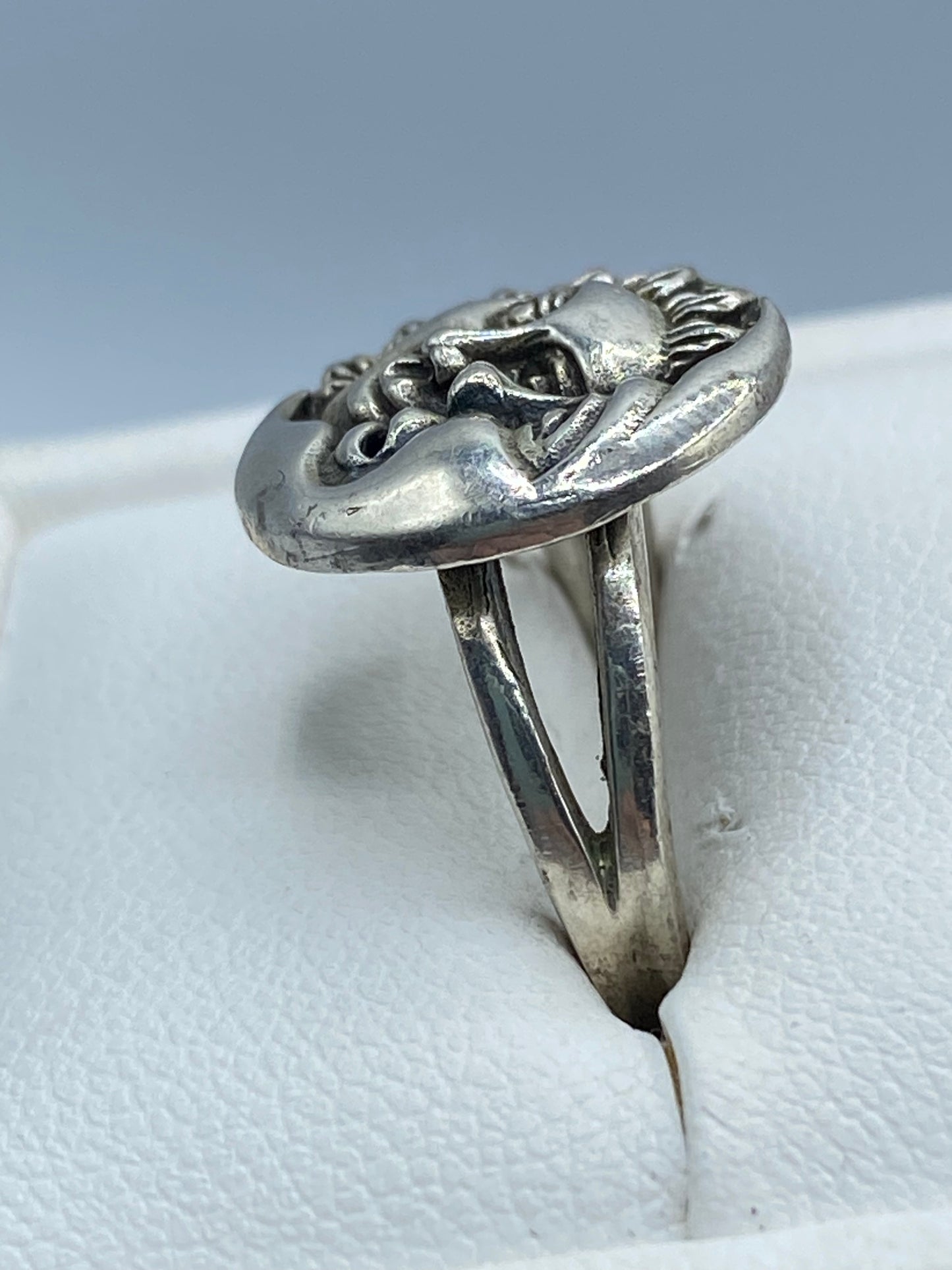 Sterling Silver Sun & Moon Ring