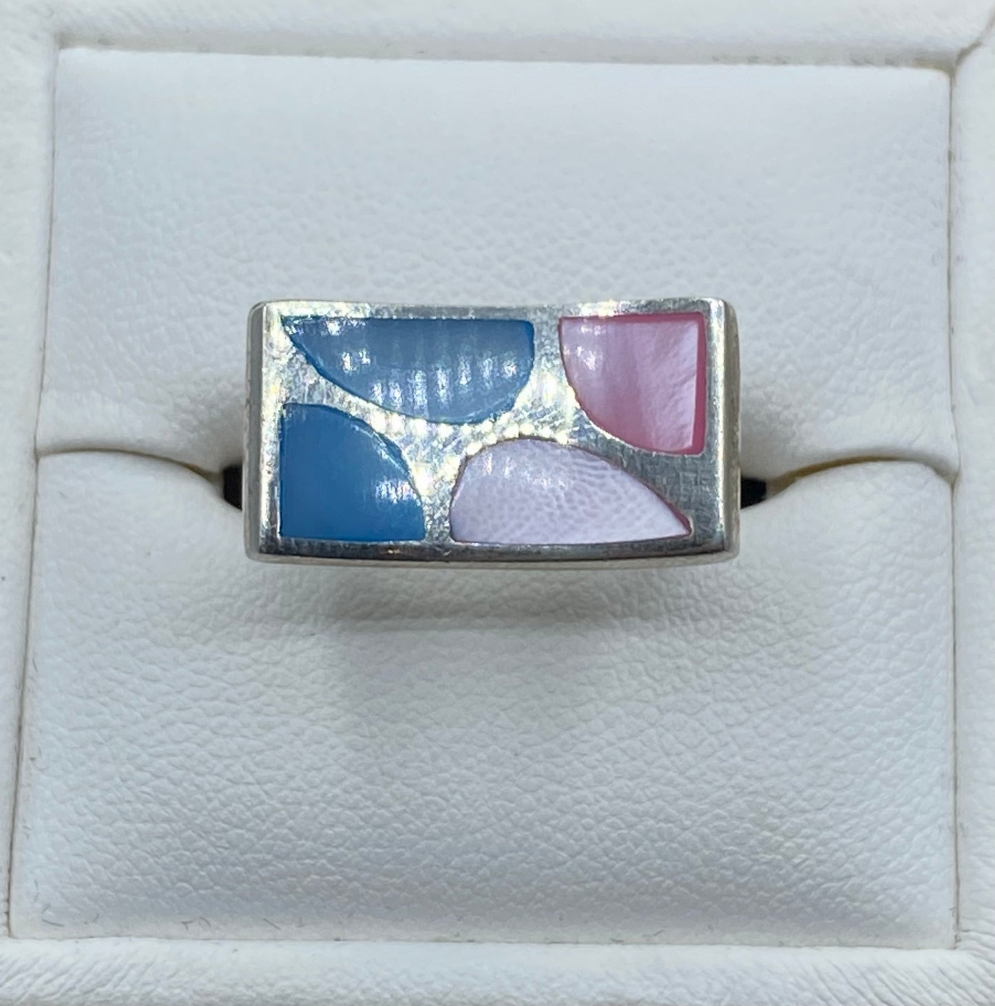 Sterling Silver Multi Color Mother of Pearl Ring