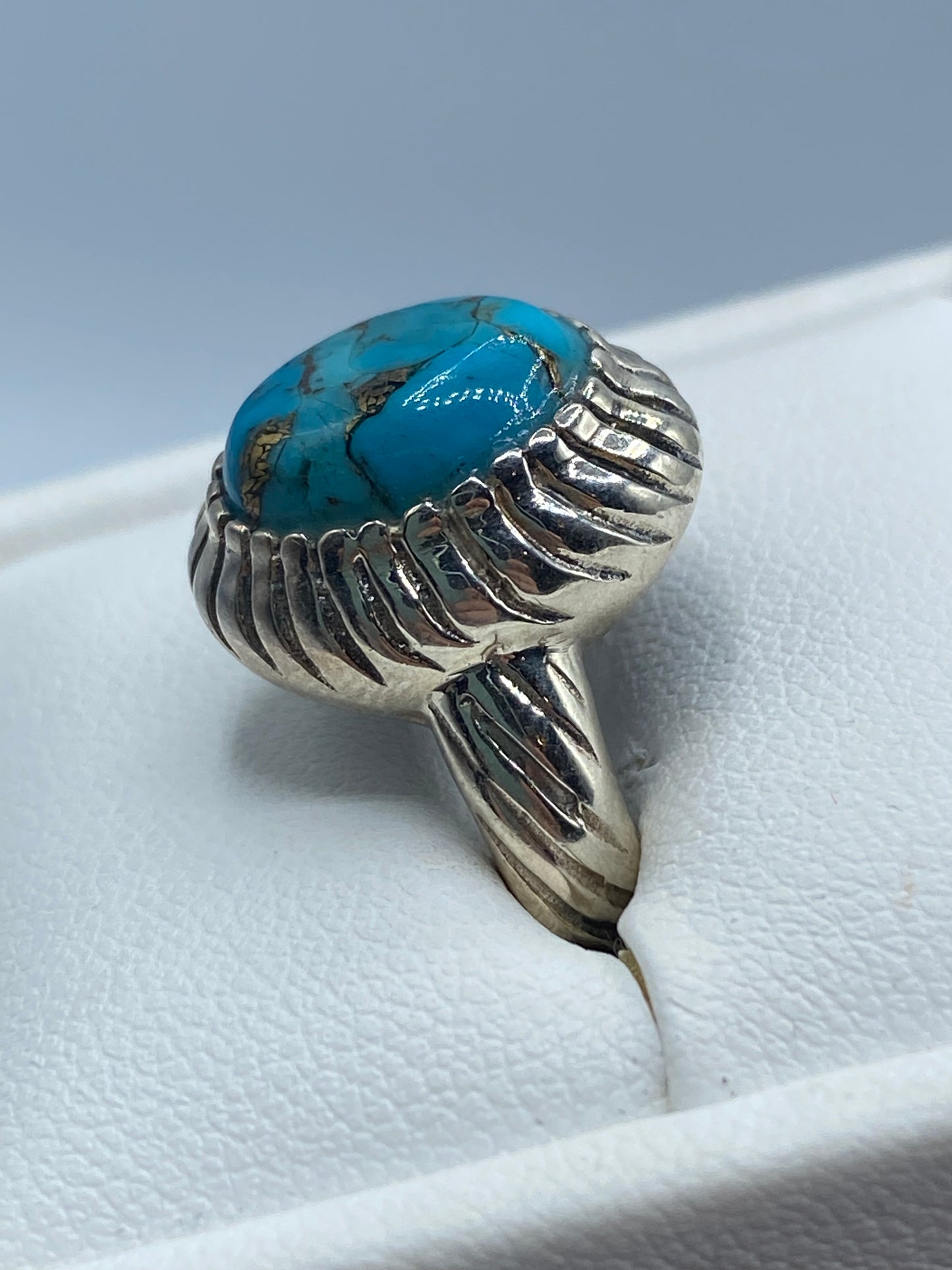 Sterling Silver Copper Turquoise Ring