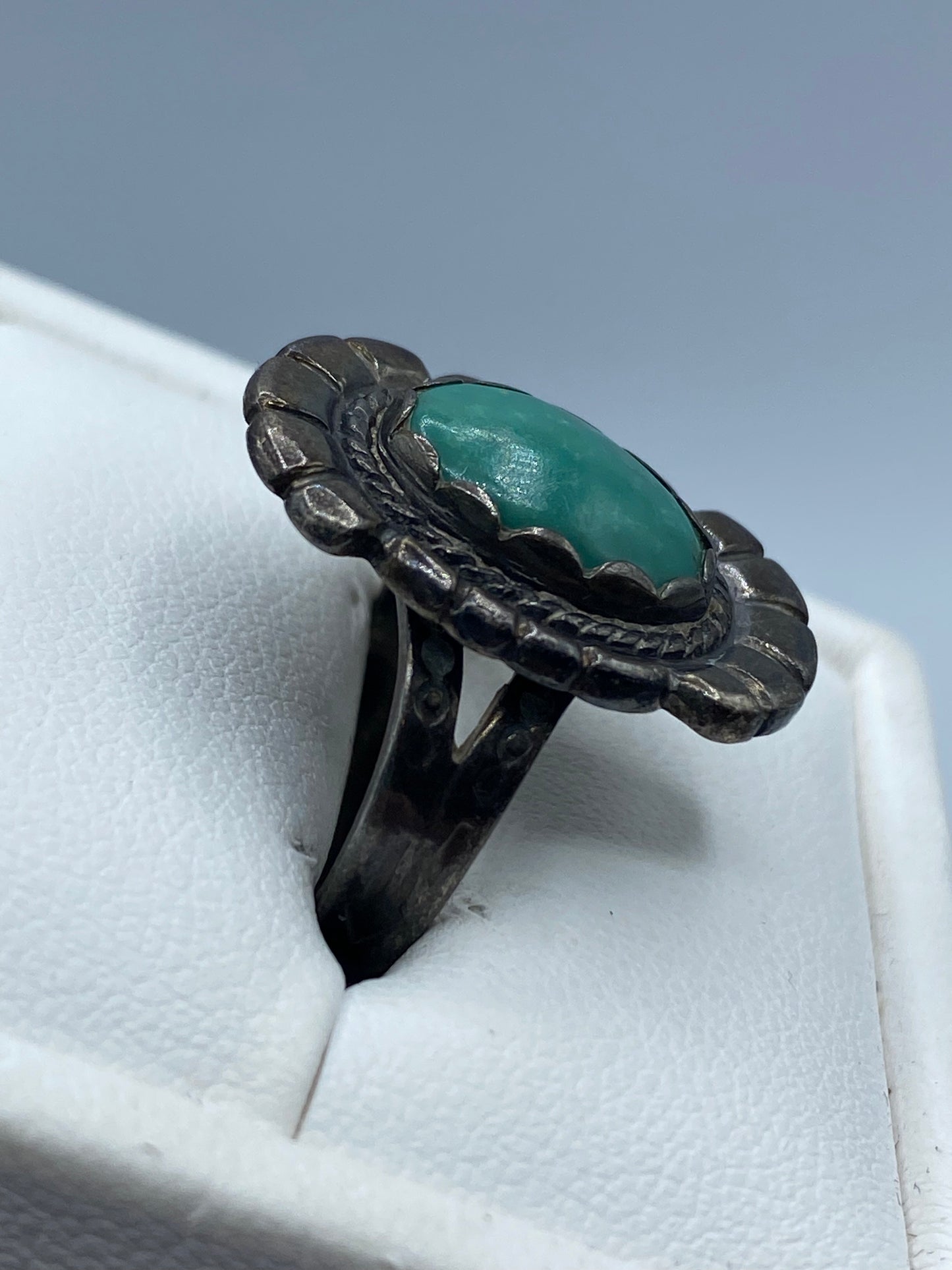 Vintage Sterling Silver Turquoise Ring