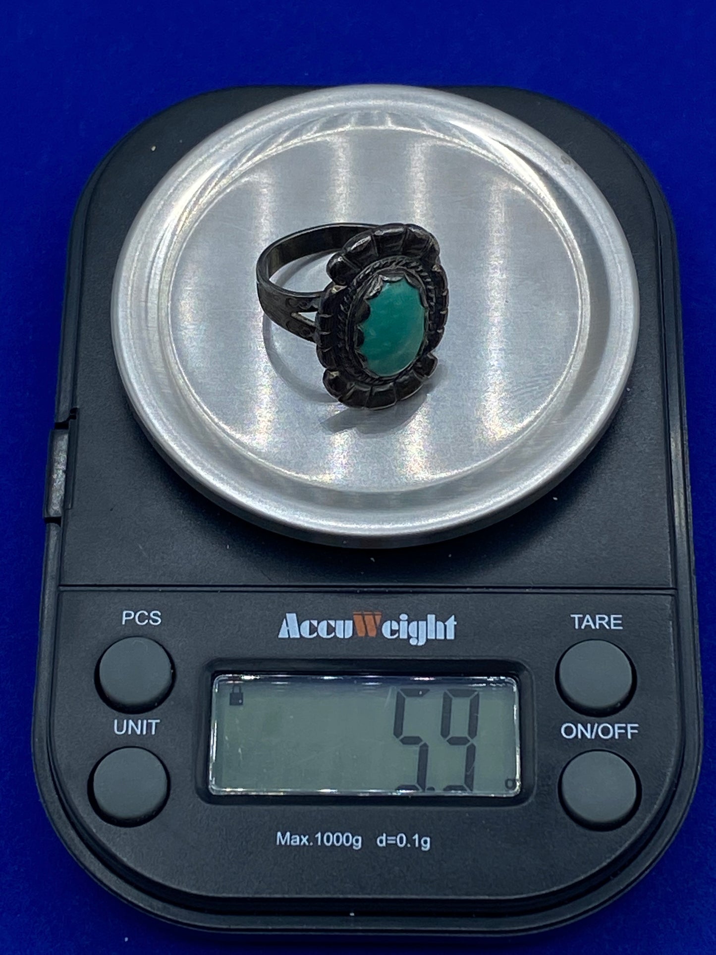 Vintage Sterling Silver Turquoise Ring