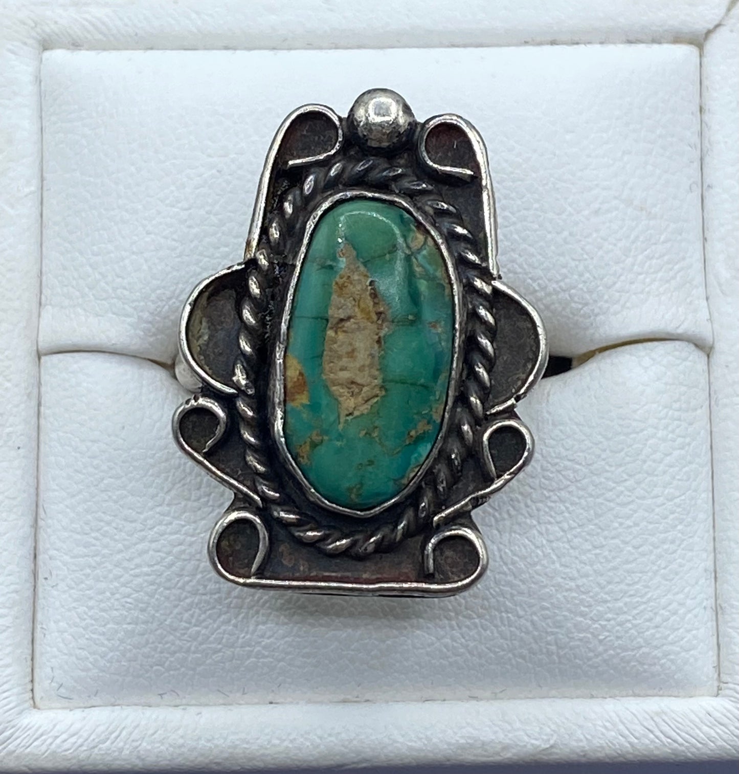 Vintage Sterling Silver Turquoise Ring