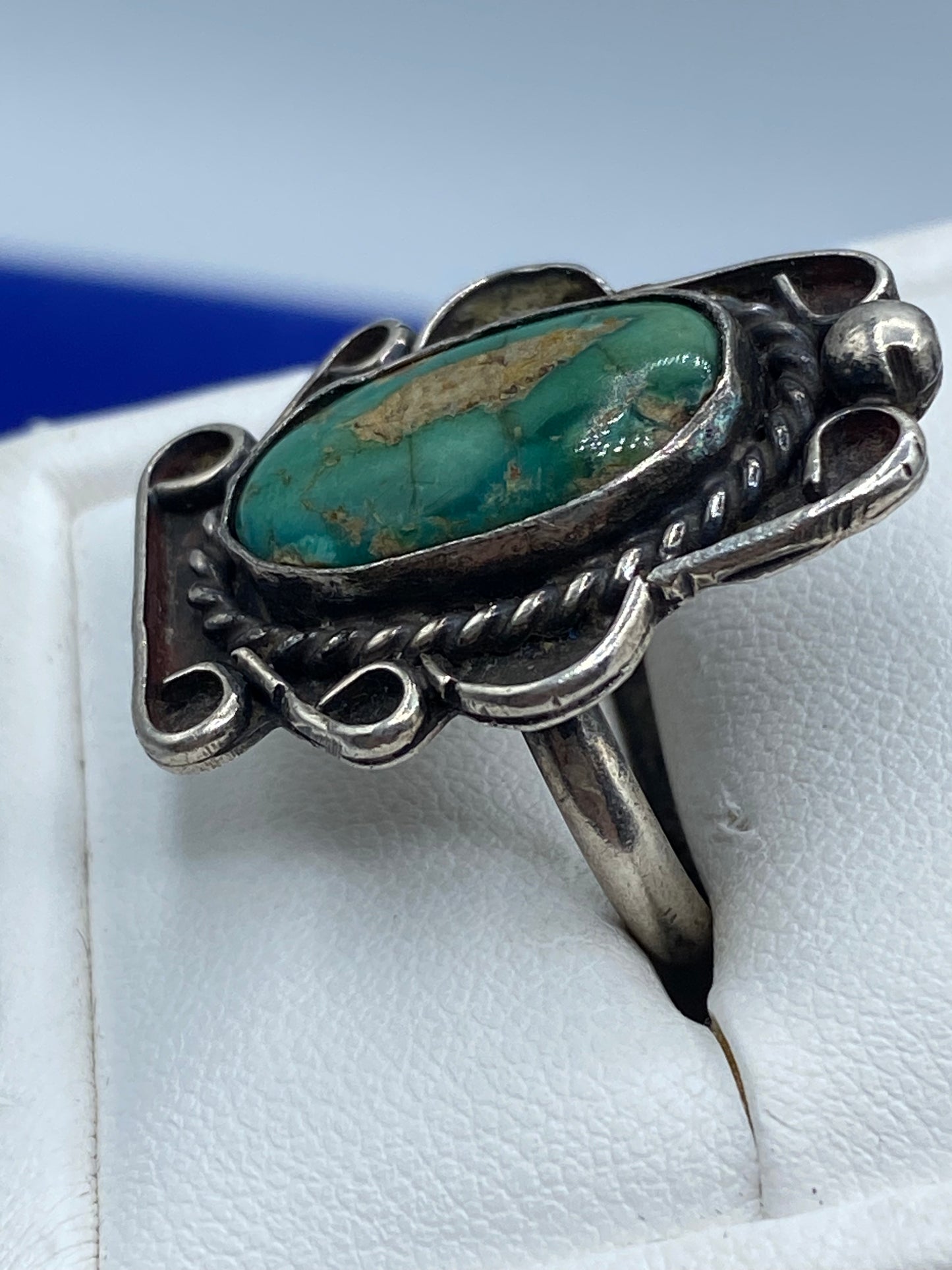 Vintage Sterling Silver Turquoise Ring