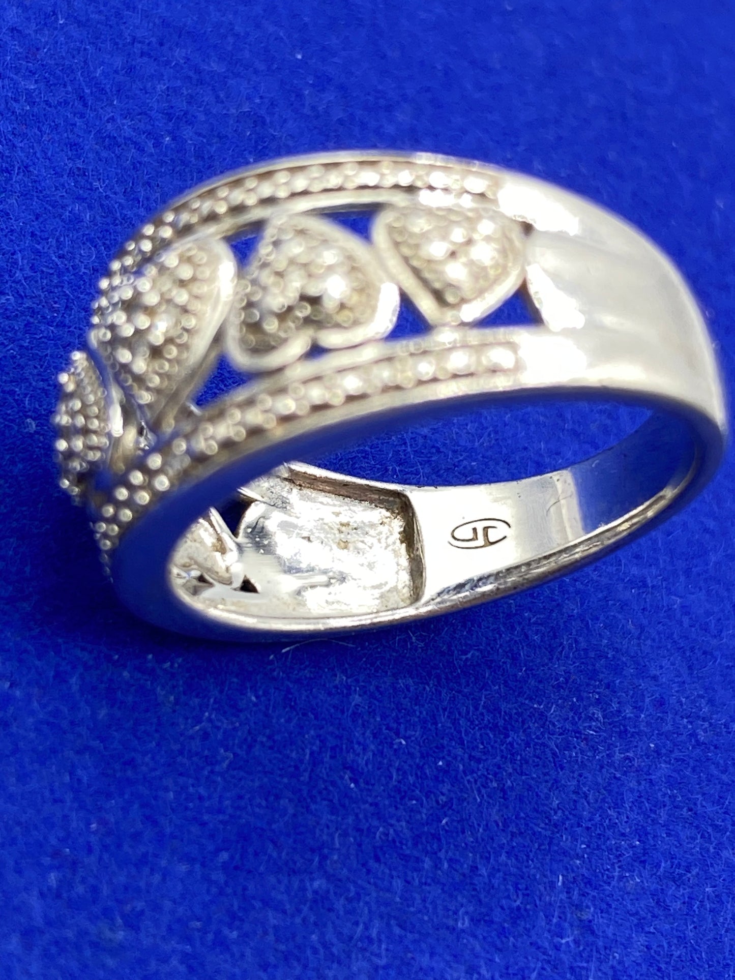 Sterling Silver & Diamond Heart Ring