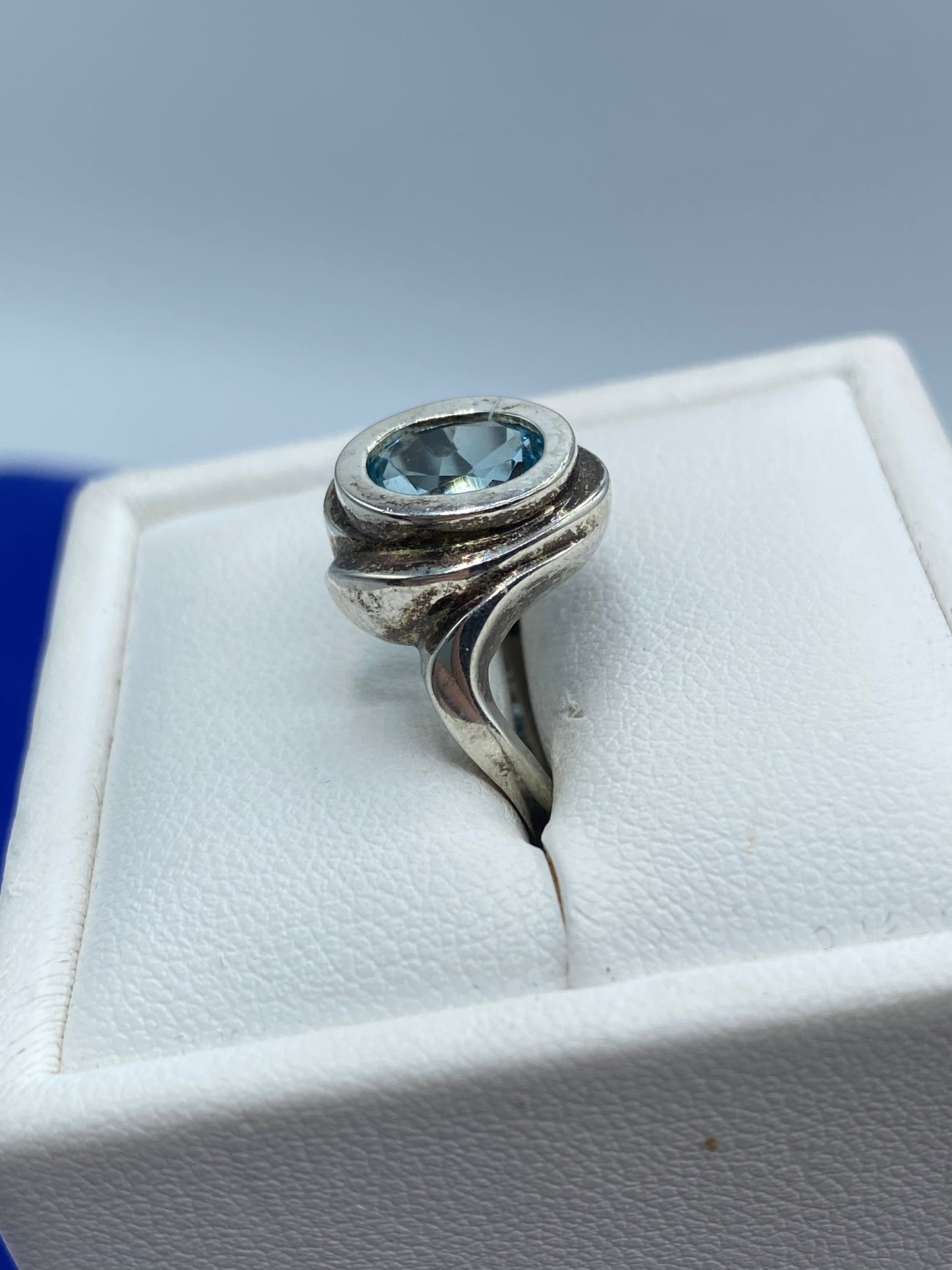 Sterling Silver Blue Topaz Ring