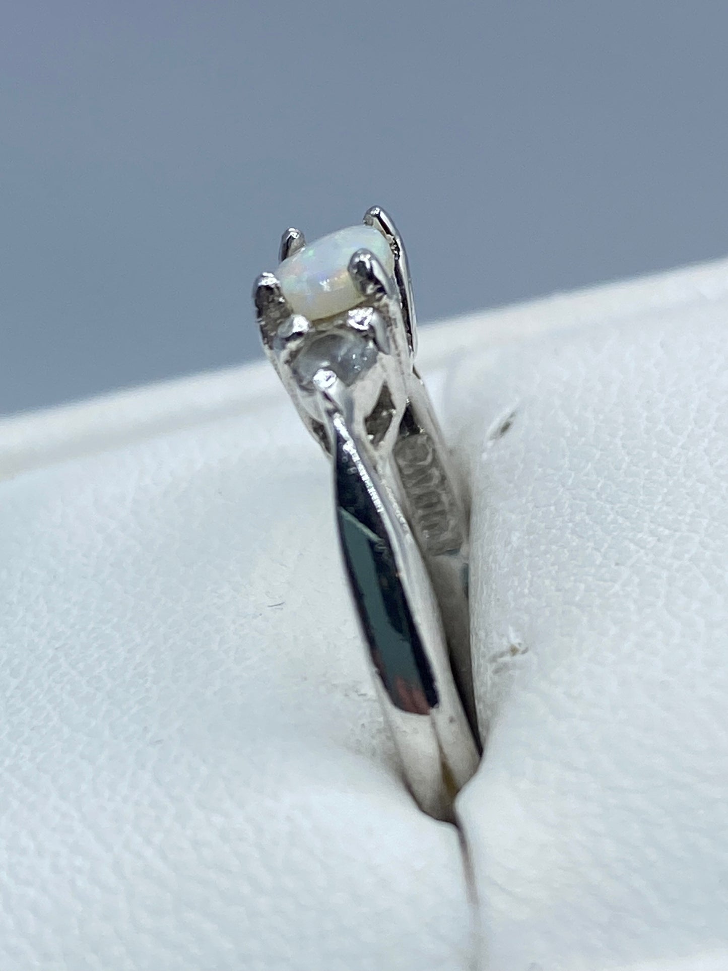 Sterling Silver Avon Opal & Topaz Ring