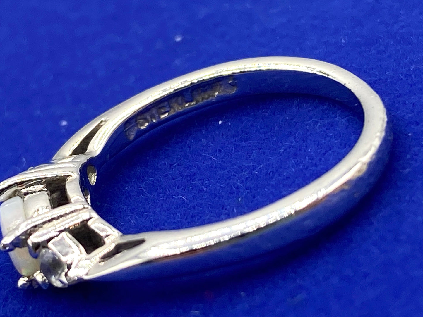 Sterling Silver Avon Opal & Topaz Ring