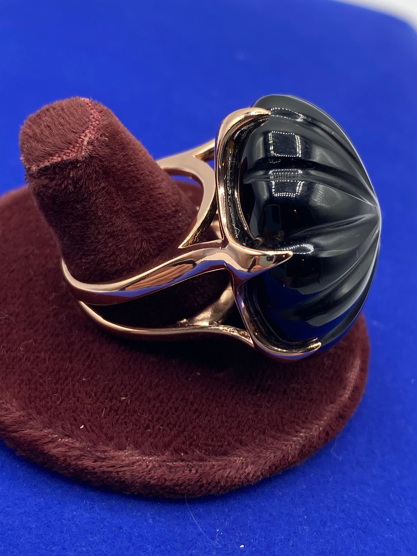 Sterling Silver Vermeil Onyx Ring