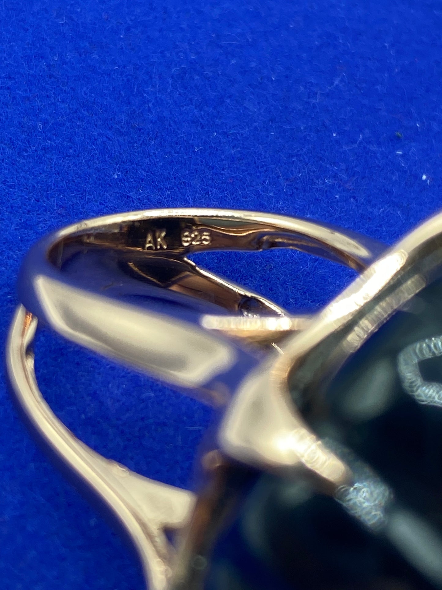 Sterling Silver Vermeil Onyx Ring