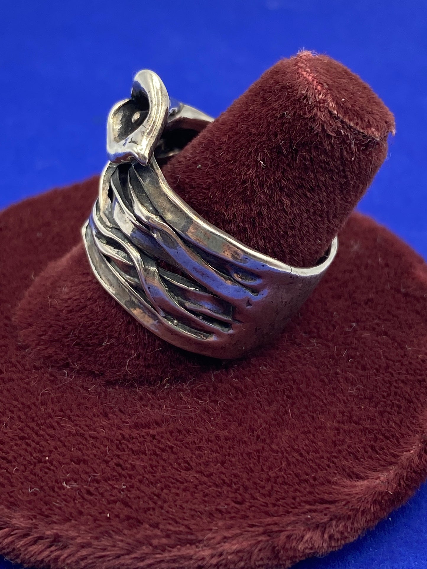 Sterling Silver Israel Floral Ring
