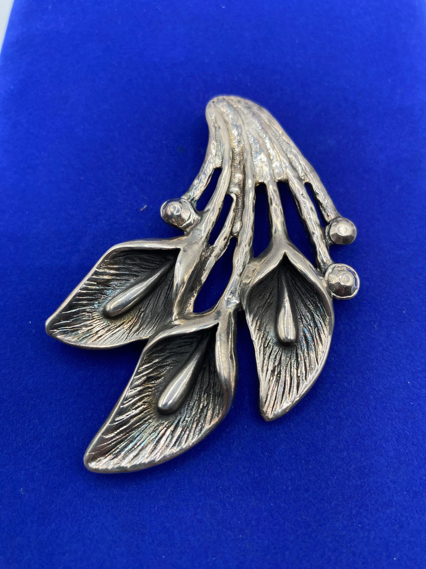 Sterling Silver Elctroform Floral Pendant