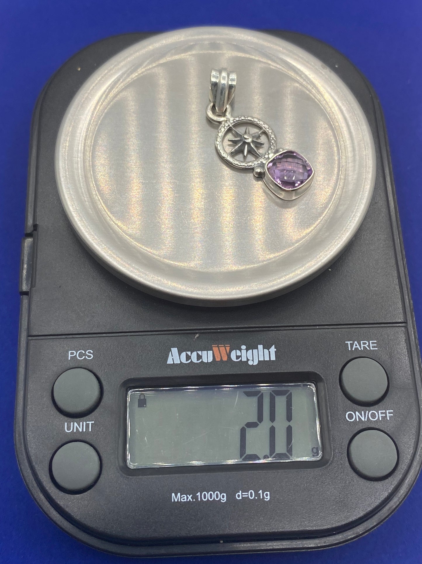 Sterling Silver Amethyst Pendant