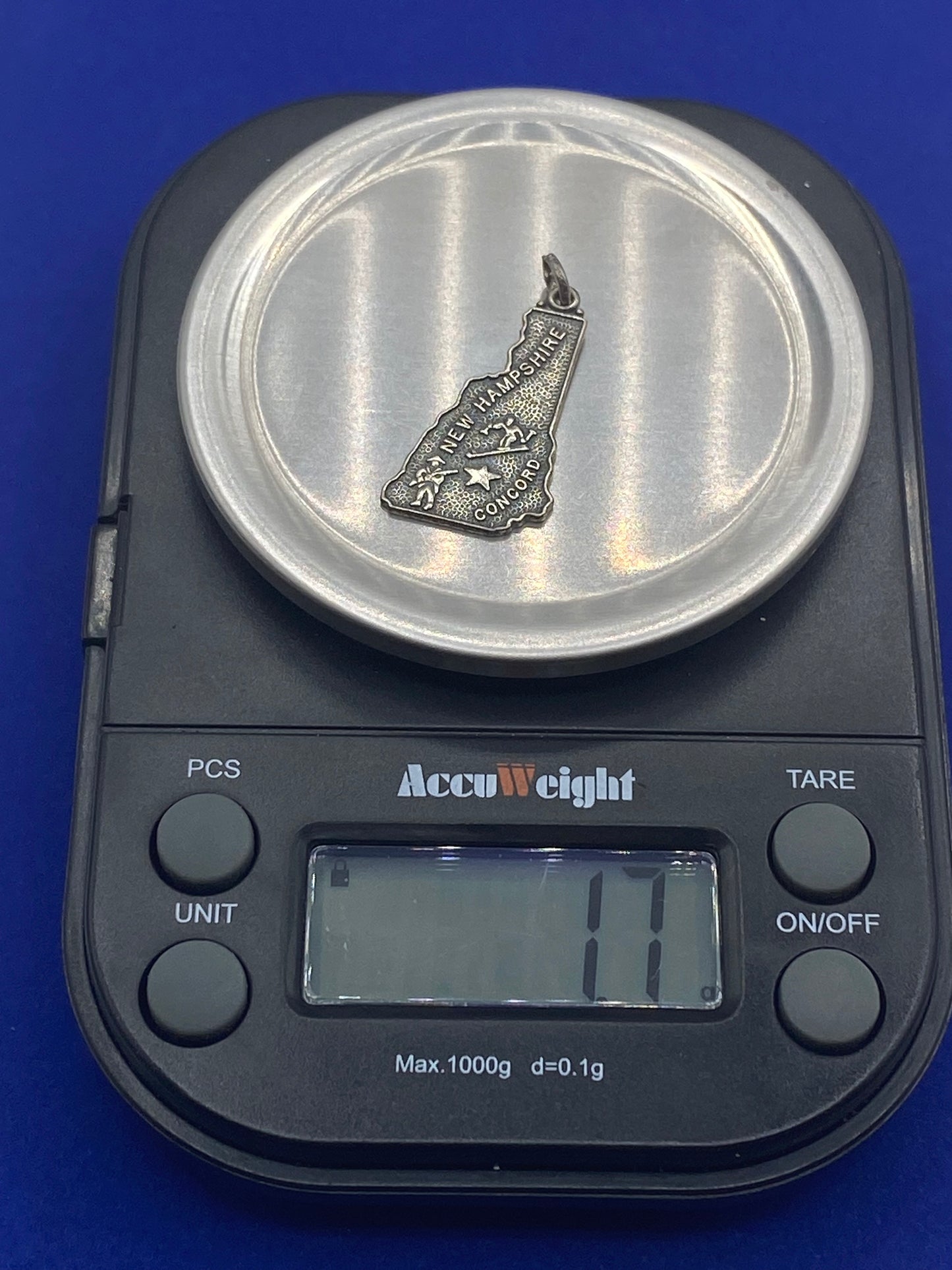 Sterling Silver New Hampshire Charm