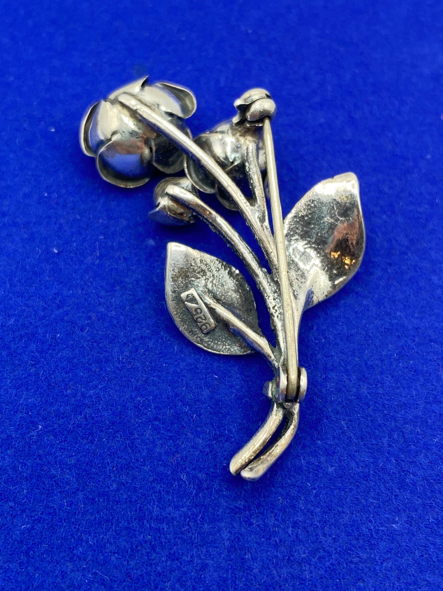 Sterling Silver Floral Brooch