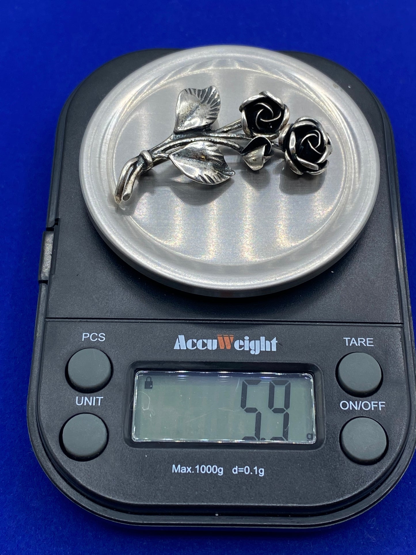 Sterling Silver Floral Brooch