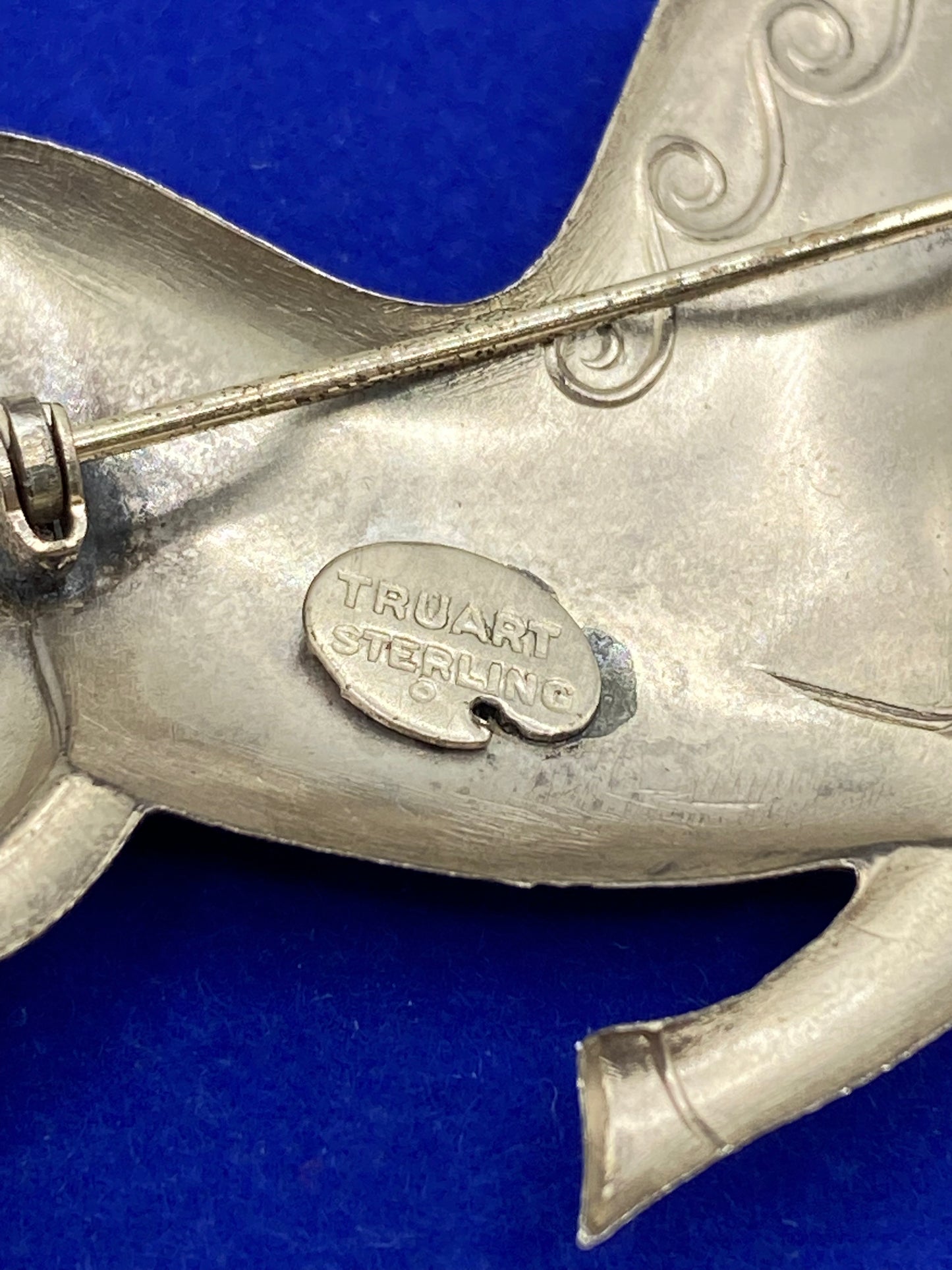 Vintage Sterling Silver Horse Brooch